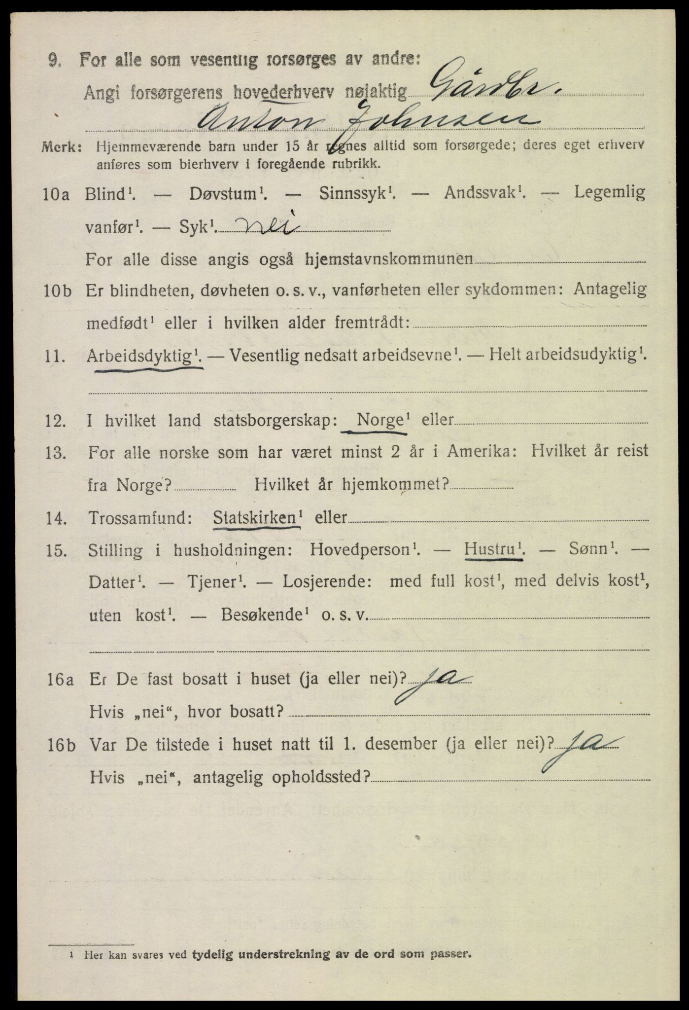 SAH, 1920 census for Elverum, 1920, p. 15633