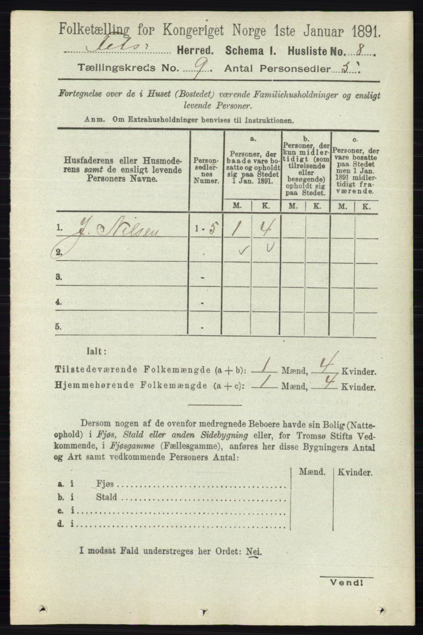 RA, 1891 census for 0227 Fet, 1891, p. 3422