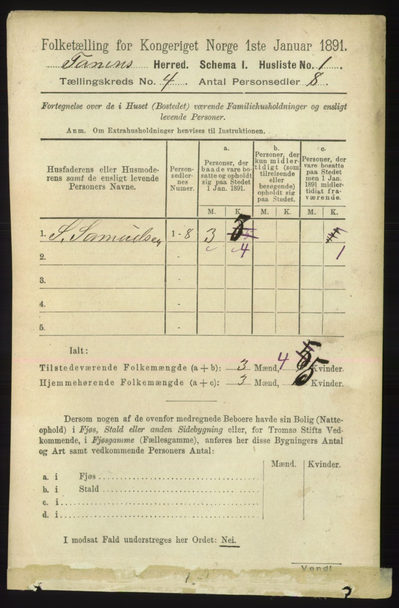 RA, 1891 census for 2025 Tana, 1891, p. 1716