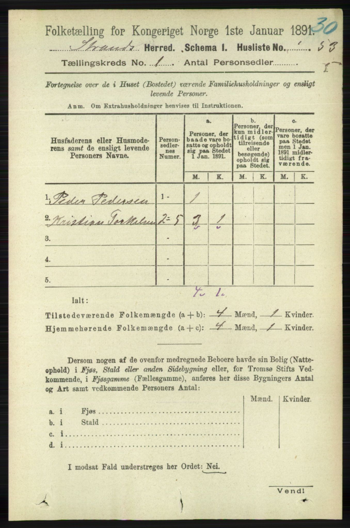 RA, 1891 census for 1130 Strand, 1891, p. 76