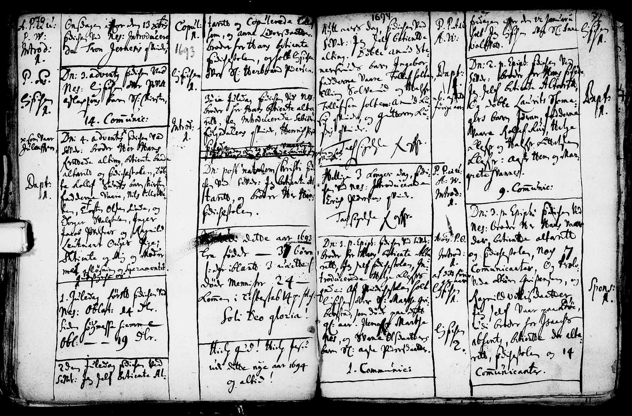 Sauherad kirkebøker, SAKO/A-298/F/Fa/L0002: Parish register (official) no. I 2, 1681-1720, p. 70-71