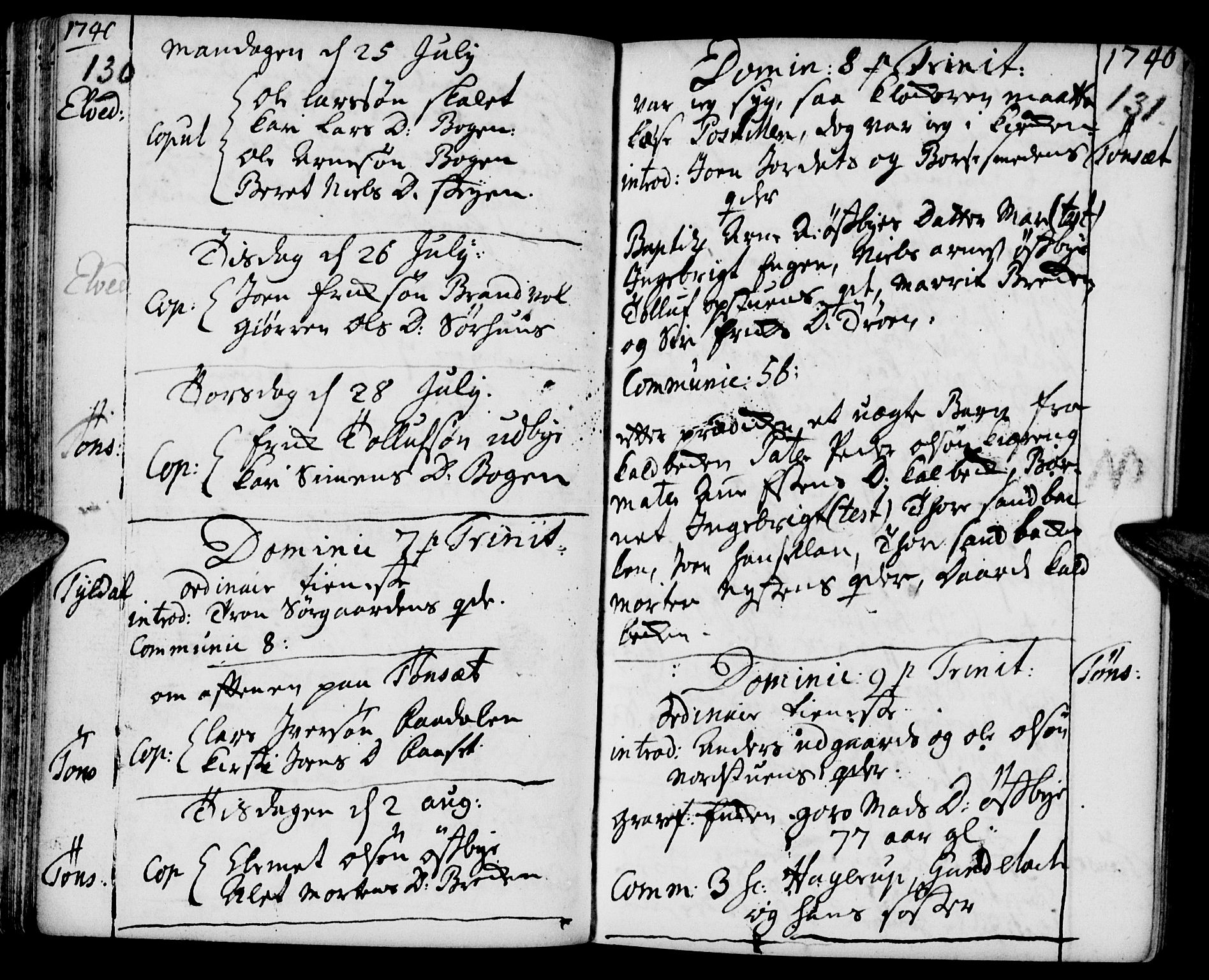 Tynset prestekontor, SAH/PREST-058/H/Ha/Haa/L0002: Parish register (official) no. 2, 1737-1767, p. 130-131