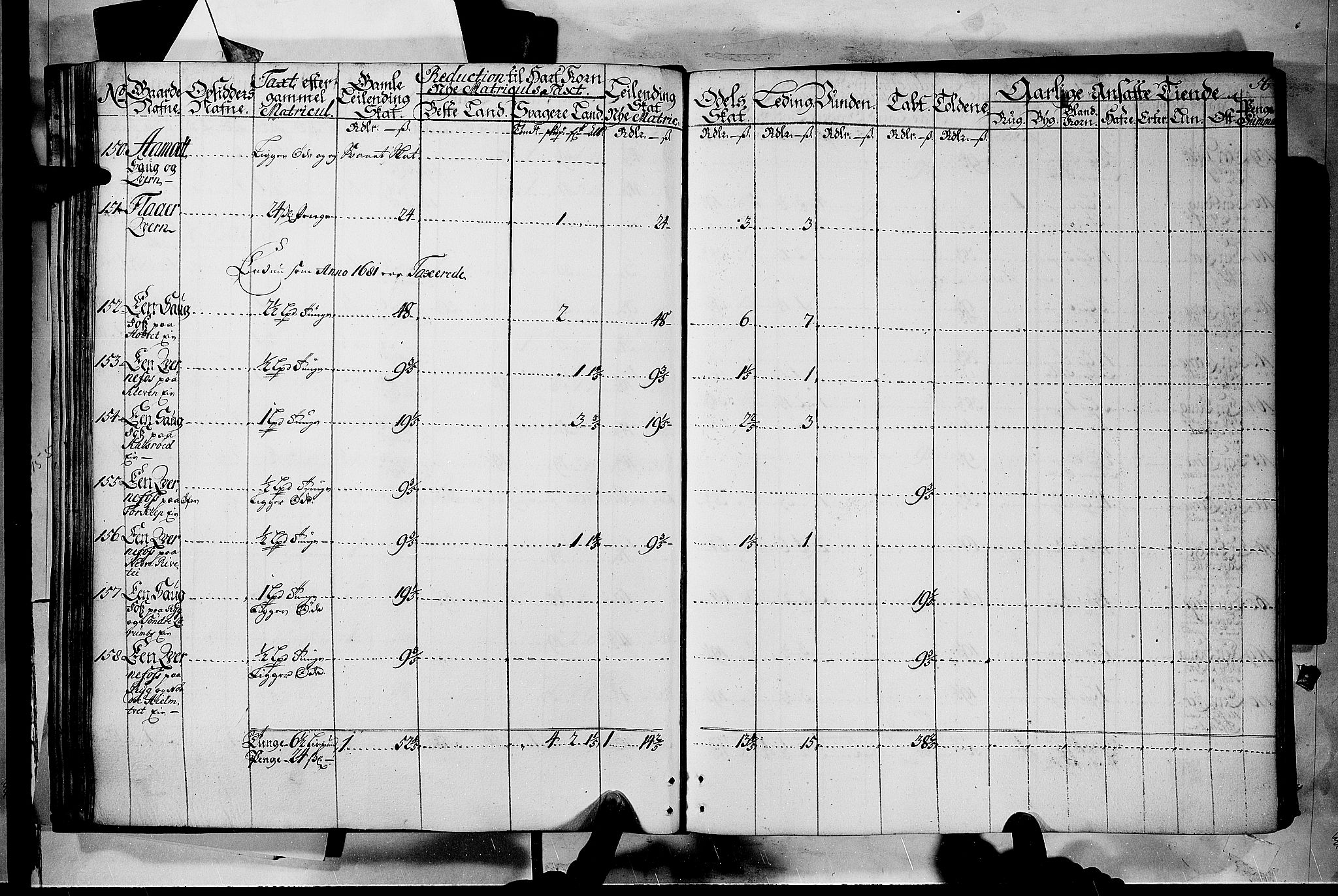 Rentekammeret inntil 1814, Realistisk ordnet avdeling, RA/EA-4070/N/Nb/Nbf/L0116: Jarlsberg grevskap matrikkelprotokoll, 1723, p. 55b-56a