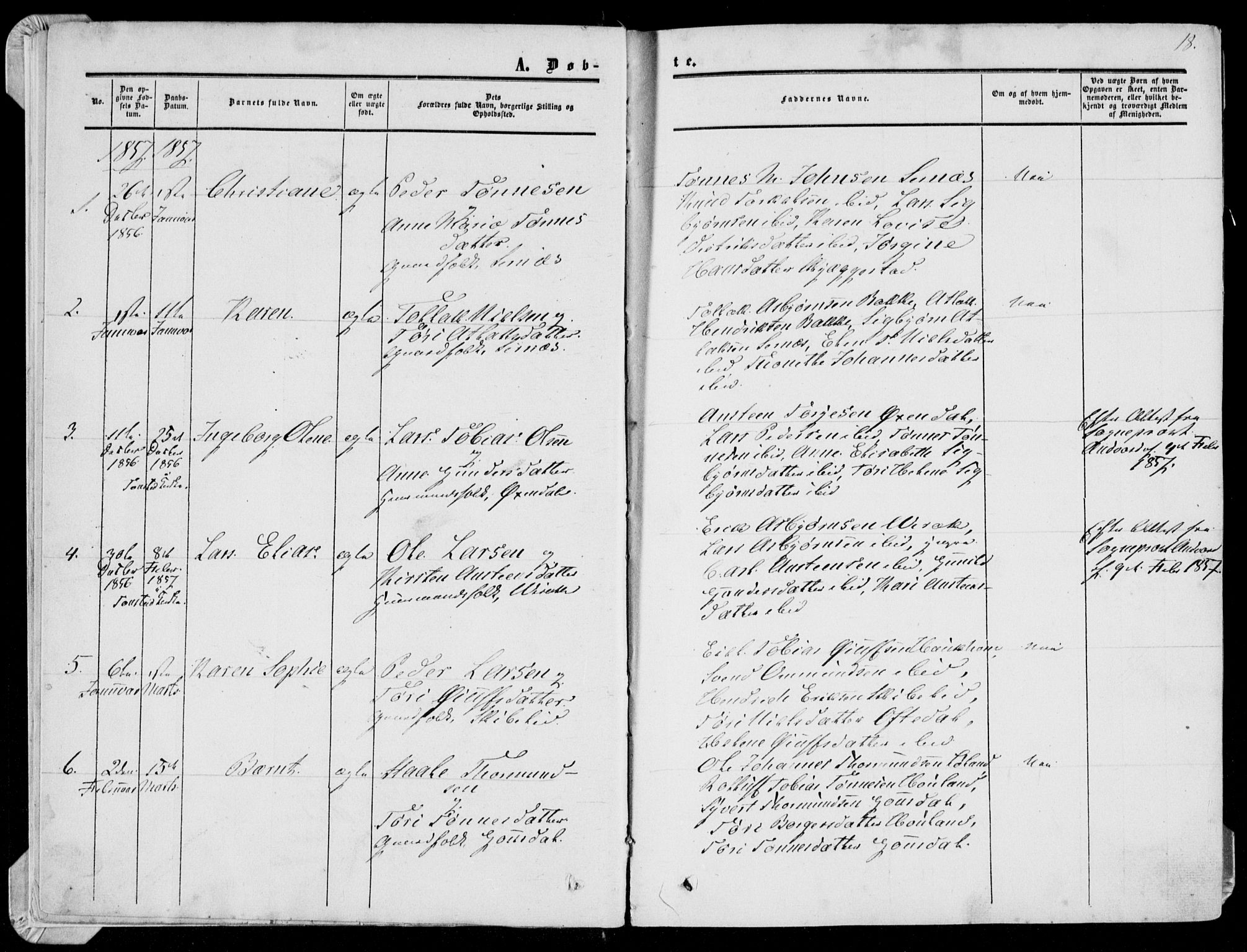 Bakke sokneprestkontor, AV/SAK-1111-0002/F/Fa/Faa/L0006: Parish register (official) no. A 6, 1855-1877, p. 18