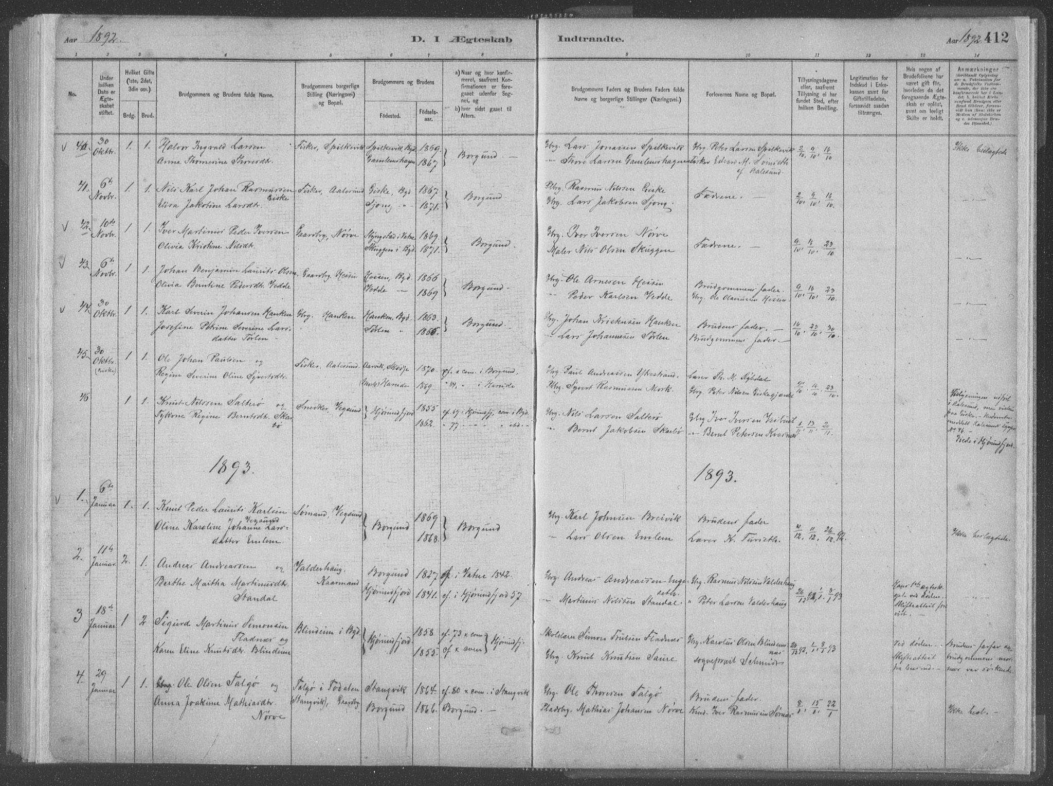 Ministerialprotokoller, klokkerbøker og fødselsregistre - Møre og Romsdal, SAT/A-1454/528/L0402: Parish register (official) no. 528A12II, 1880-1903, p. 412