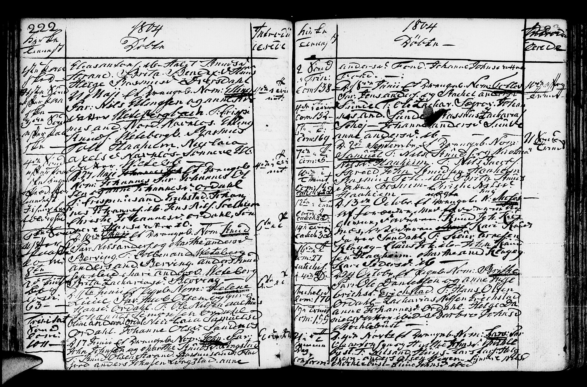 Jølster sokneprestembete, AV/SAB-A-80701/H/Haa/Haaa/L0006: Parish register (official) no. A 6, 1790-1821, p. 222-223