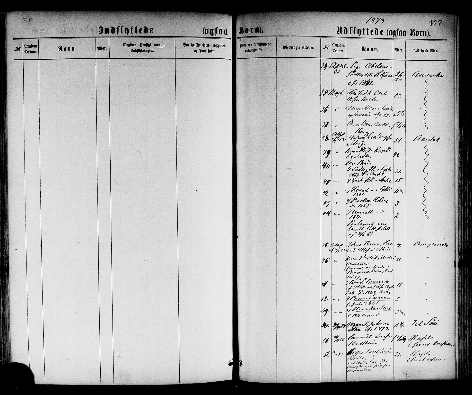 Luster sokneprestembete, SAB/A-81101/H/Haa/Haaa/L0010: Parish register (official) no. A 10, 1871-1886, p. 477