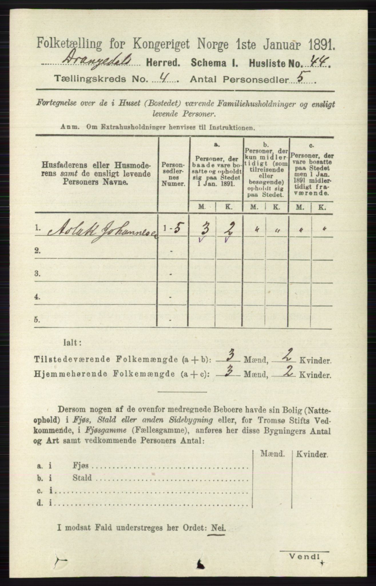 RA, 1891 census for 0817 Drangedal, 1891, p. 1290