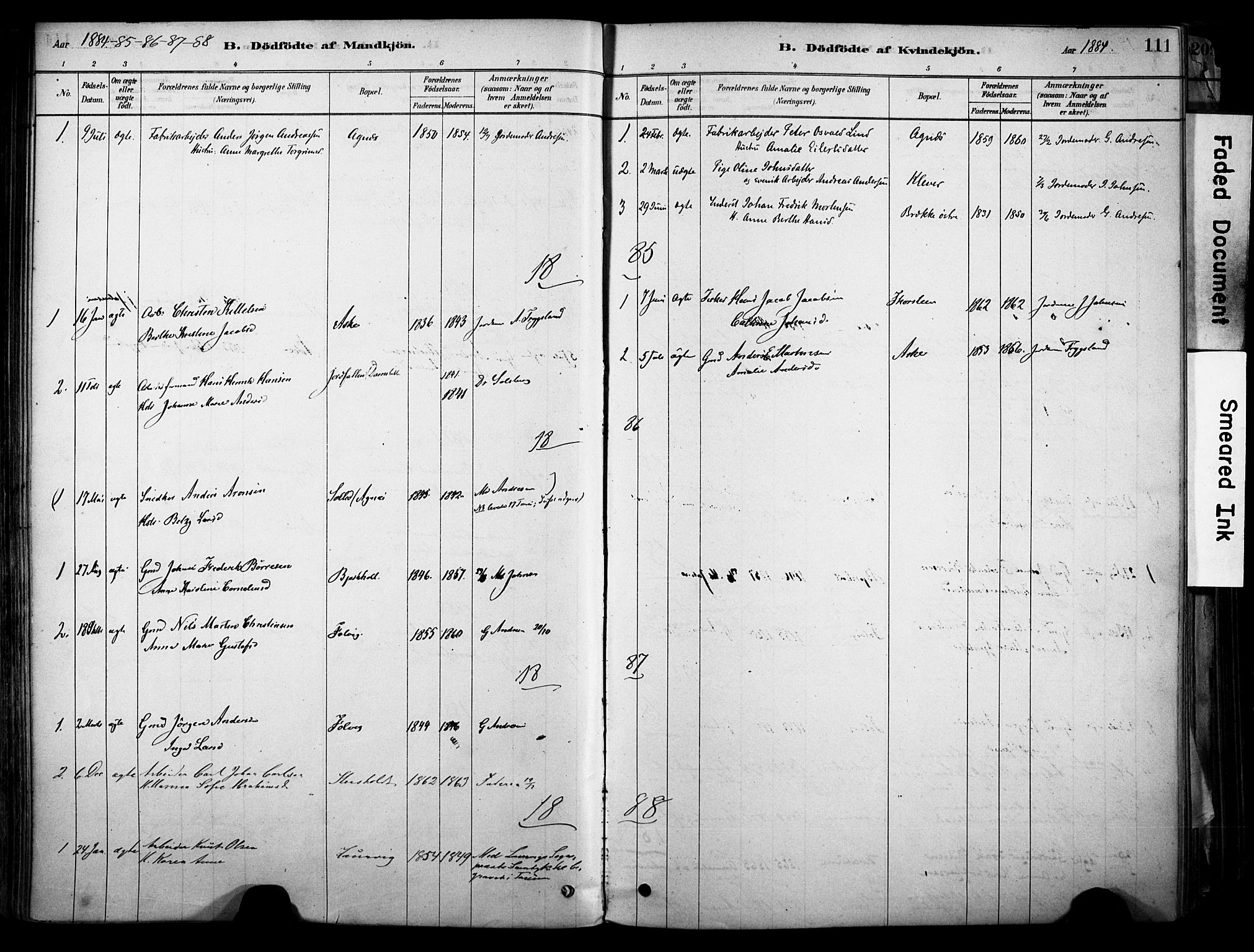 Brunlanes kirkebøker, AV/SAKO-A-342/F/Fc/L0001: Parish register (official) no. III 1, 1878-1899, p. 111