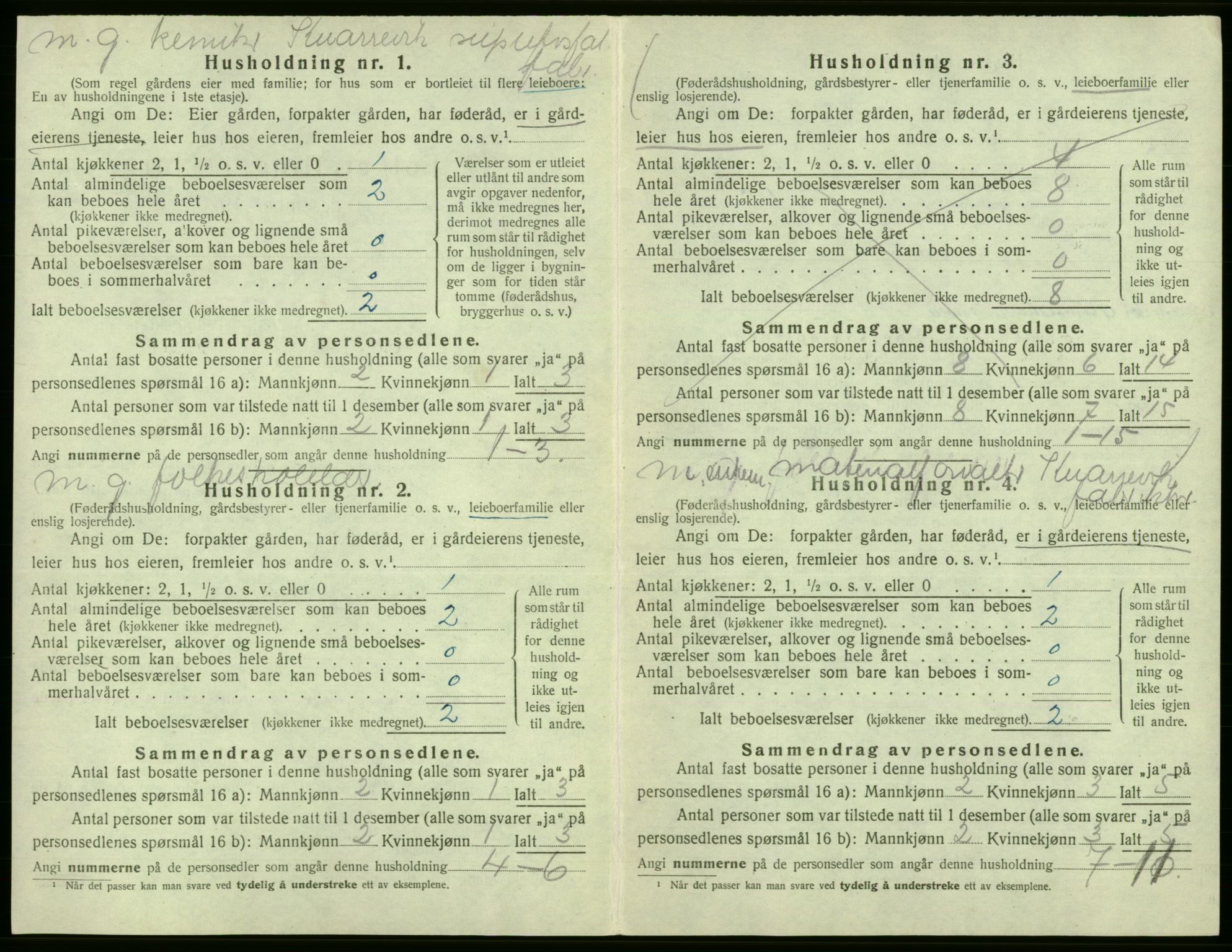 SAB, 1920 census for Fjell, 1920, p. 954