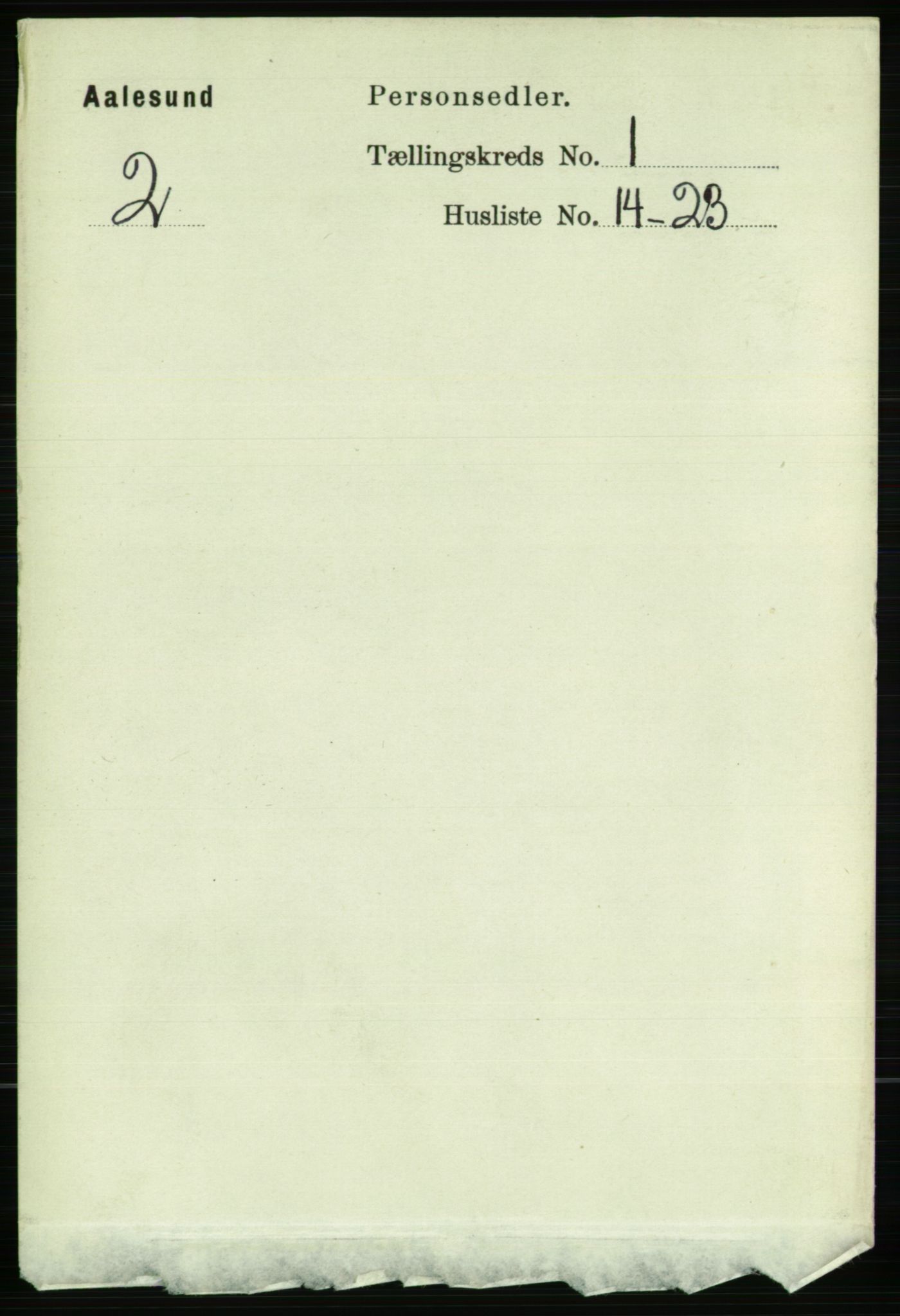 RA, 1891 census for 1501 Ålesund, 1891, p. 1314