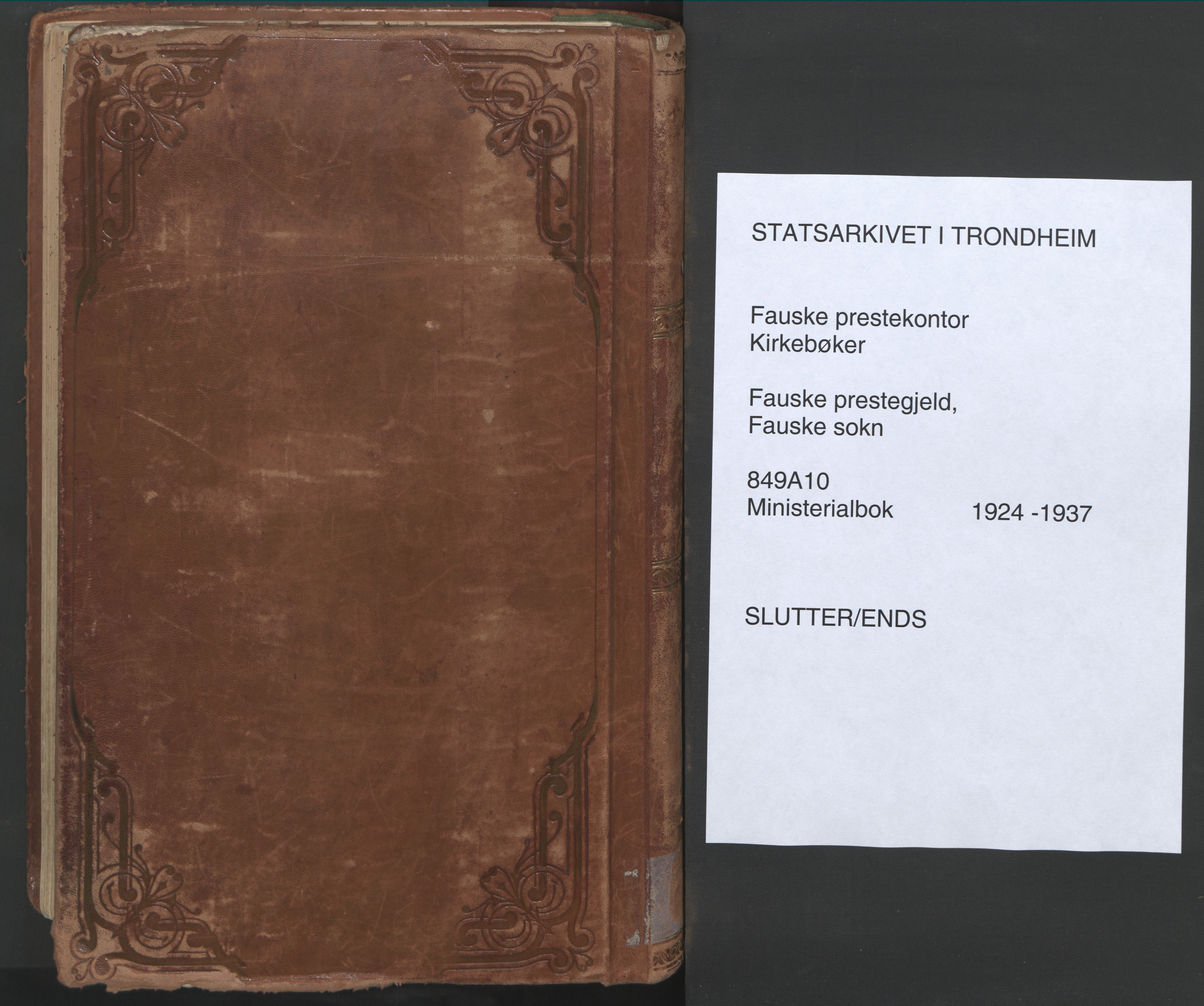 Ministerialprotokoller, klokkerbøker og fødselsregistre - Nordland, SAT/A-1459/849/L0699: Parish register (official) no. 849A10, 1924-1937