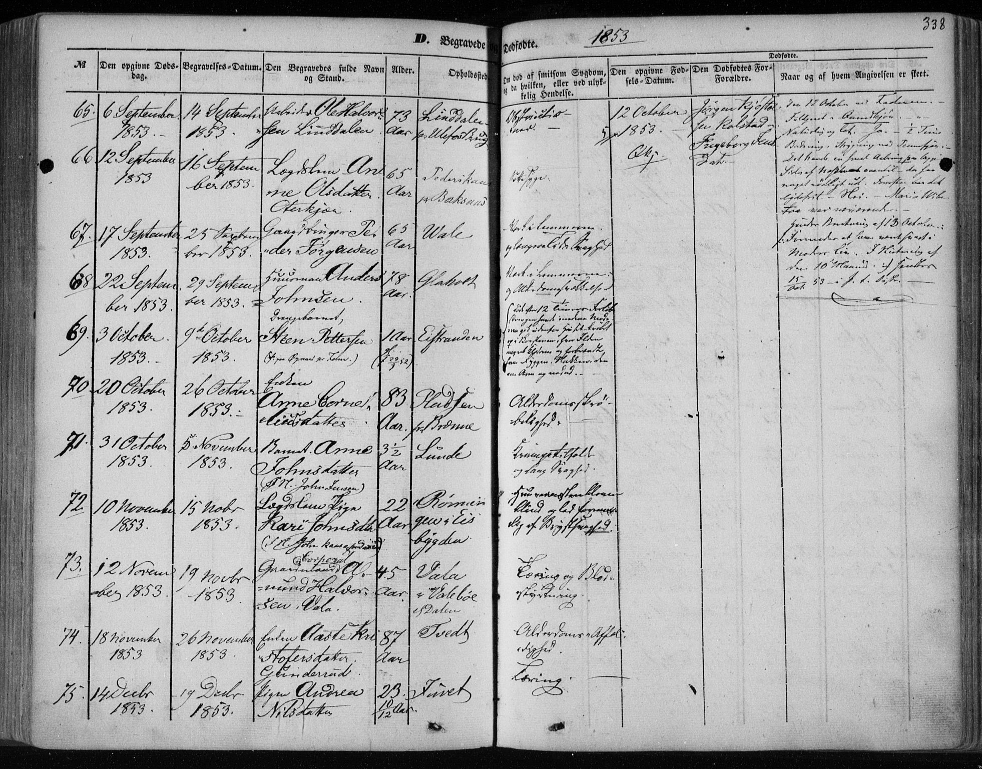 Holla kirkebøker, SAKO/A-272/F/Fa/L0005: Parish register (official) no. 5, 1849-1860, p. 338