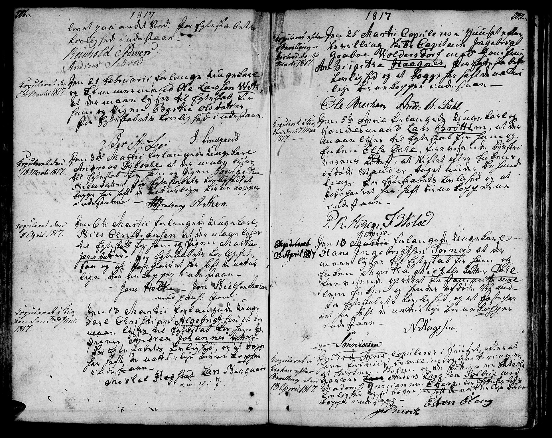 Ministerialprotokoller, klokkerbøker og fødselsregistre - Sør-Trøndelag, SAT/A-1456/601/L0042: Parish register (official) no. 601A10, 1802-1830, p. 206-207