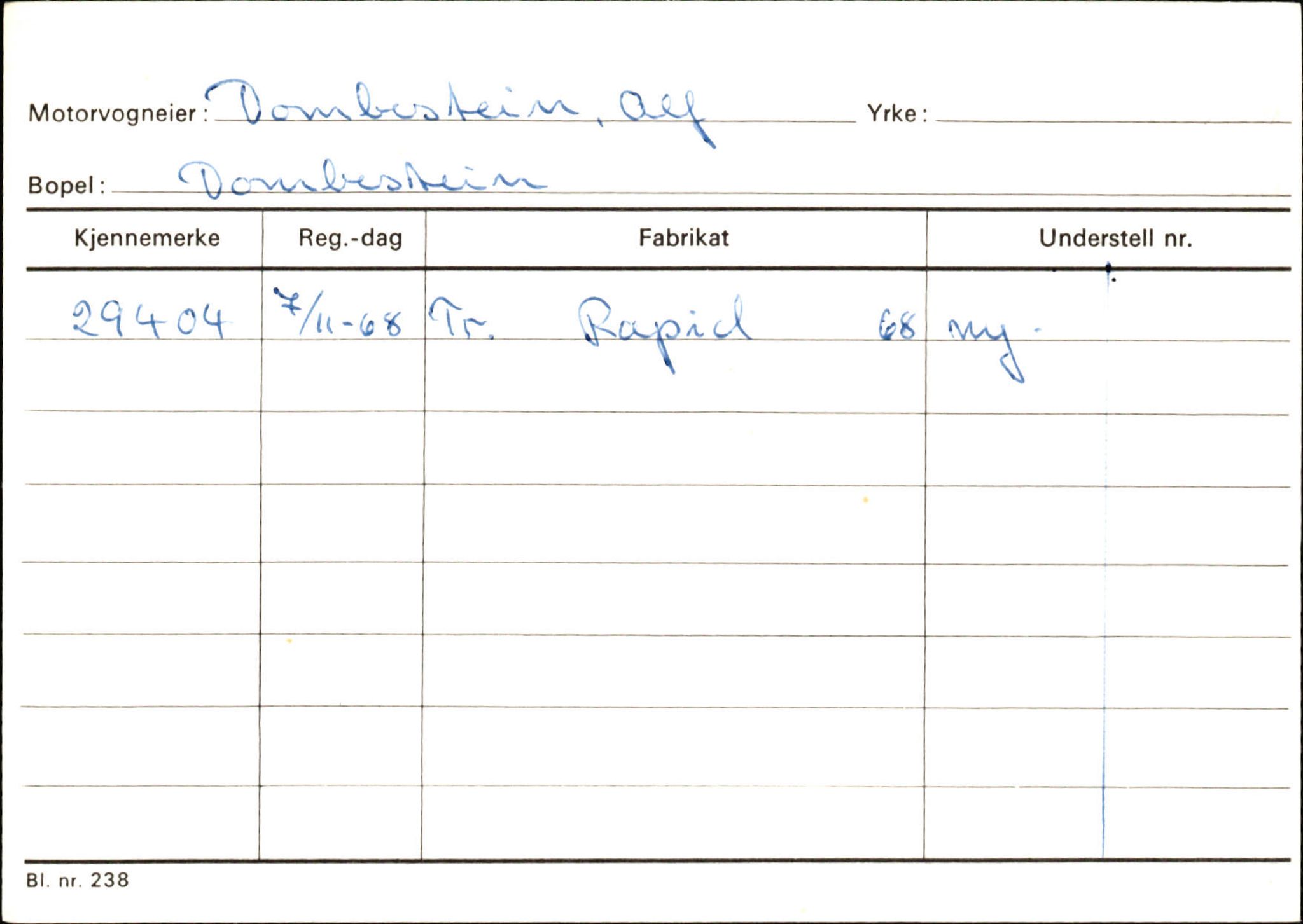 Statens vegvesen, Sogn og Fjordane vegkontor, SAB/A-5301/4/F/L0133: Eigarregister Bremanger A-Å. Gaular A-H, 1945-1975, p. 189