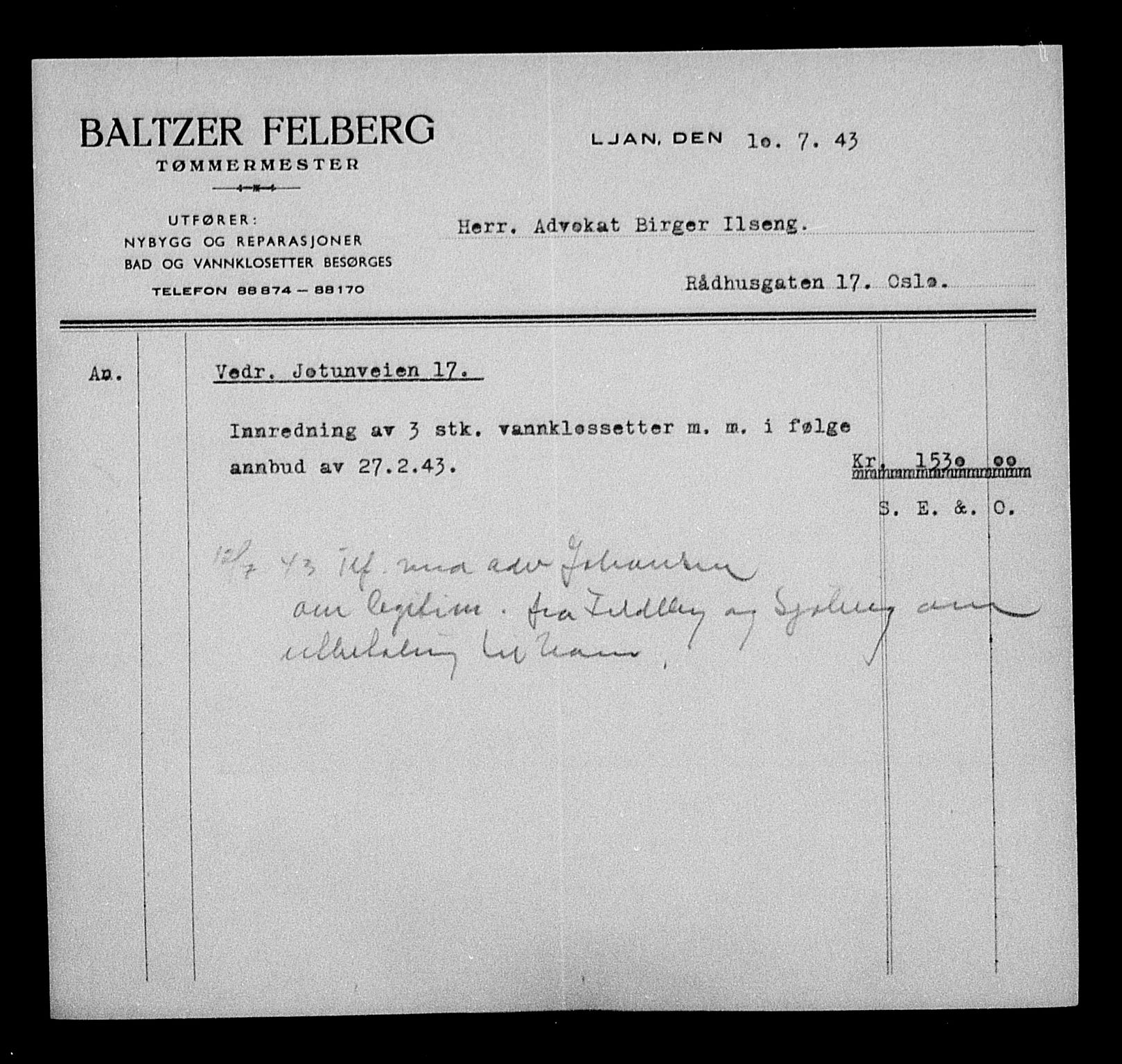 Justisdepartementet, Tilbakeføringskontoret for inndratte formuer, AV/RA-S-1564/H/Hc/Hcc/L0940: --, 1945-1947, p. 197