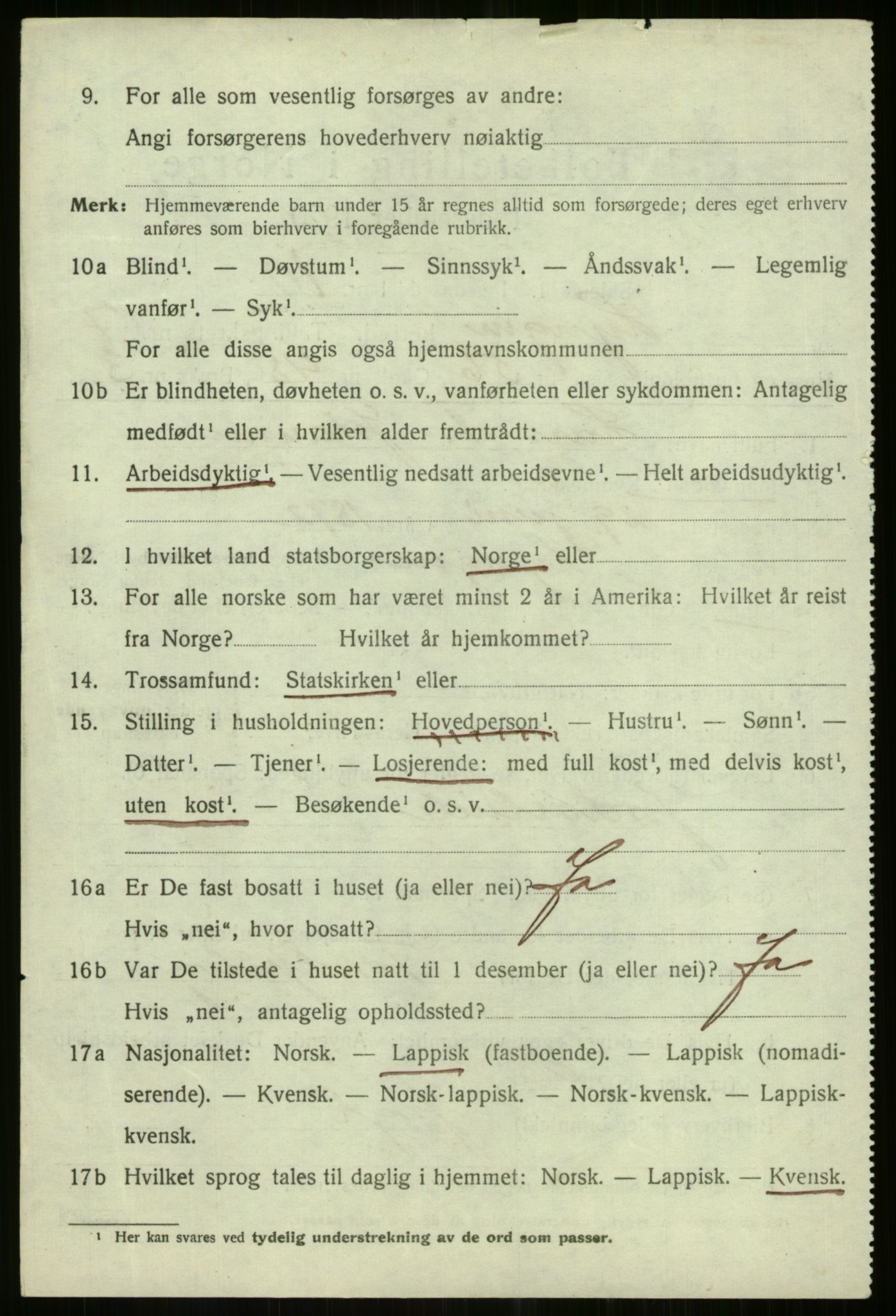 SATØ, 1920 census for Lyngen, 1920, p. 7341