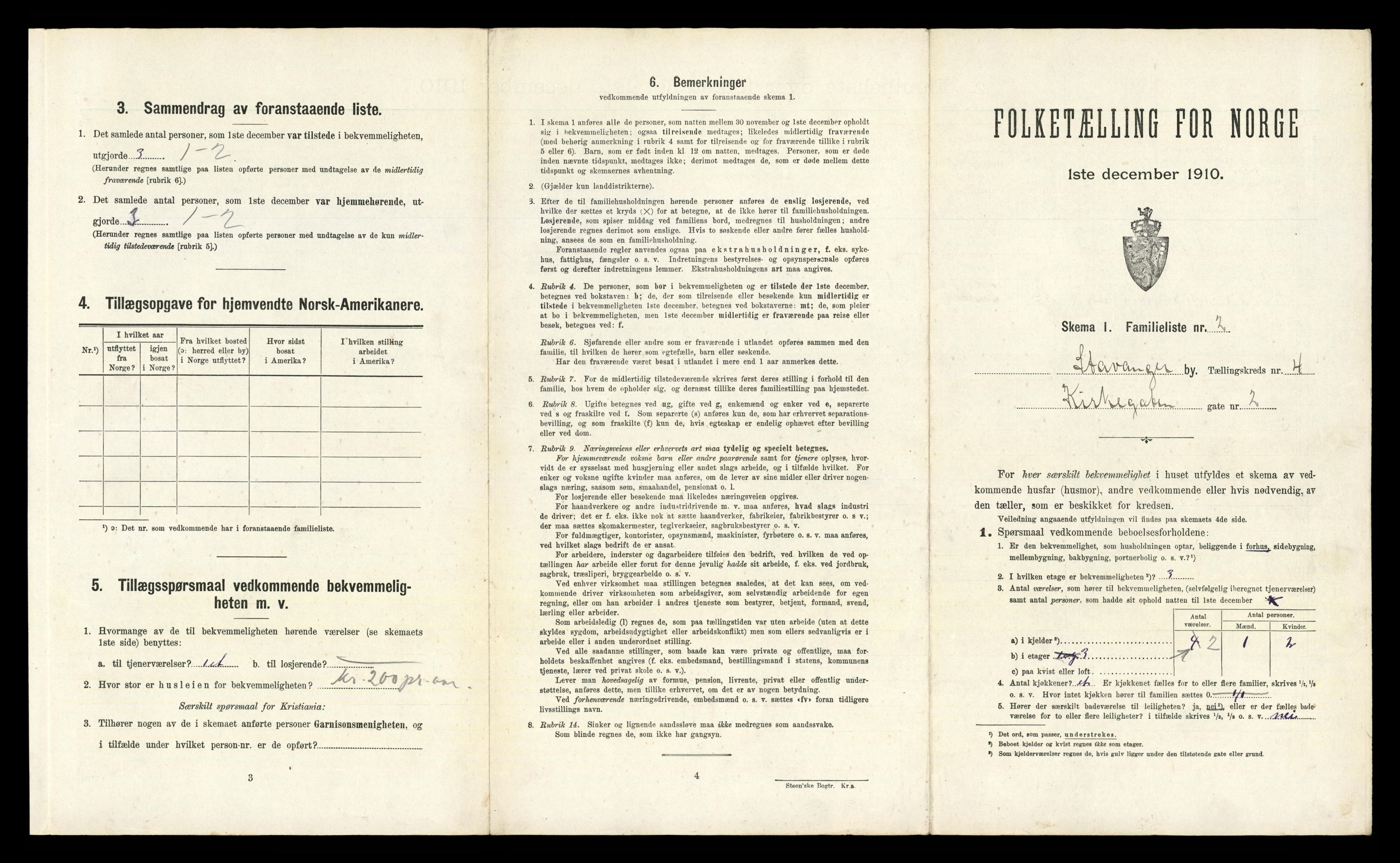 RA, 1910 census for Stavanger, 1910, p. 1588