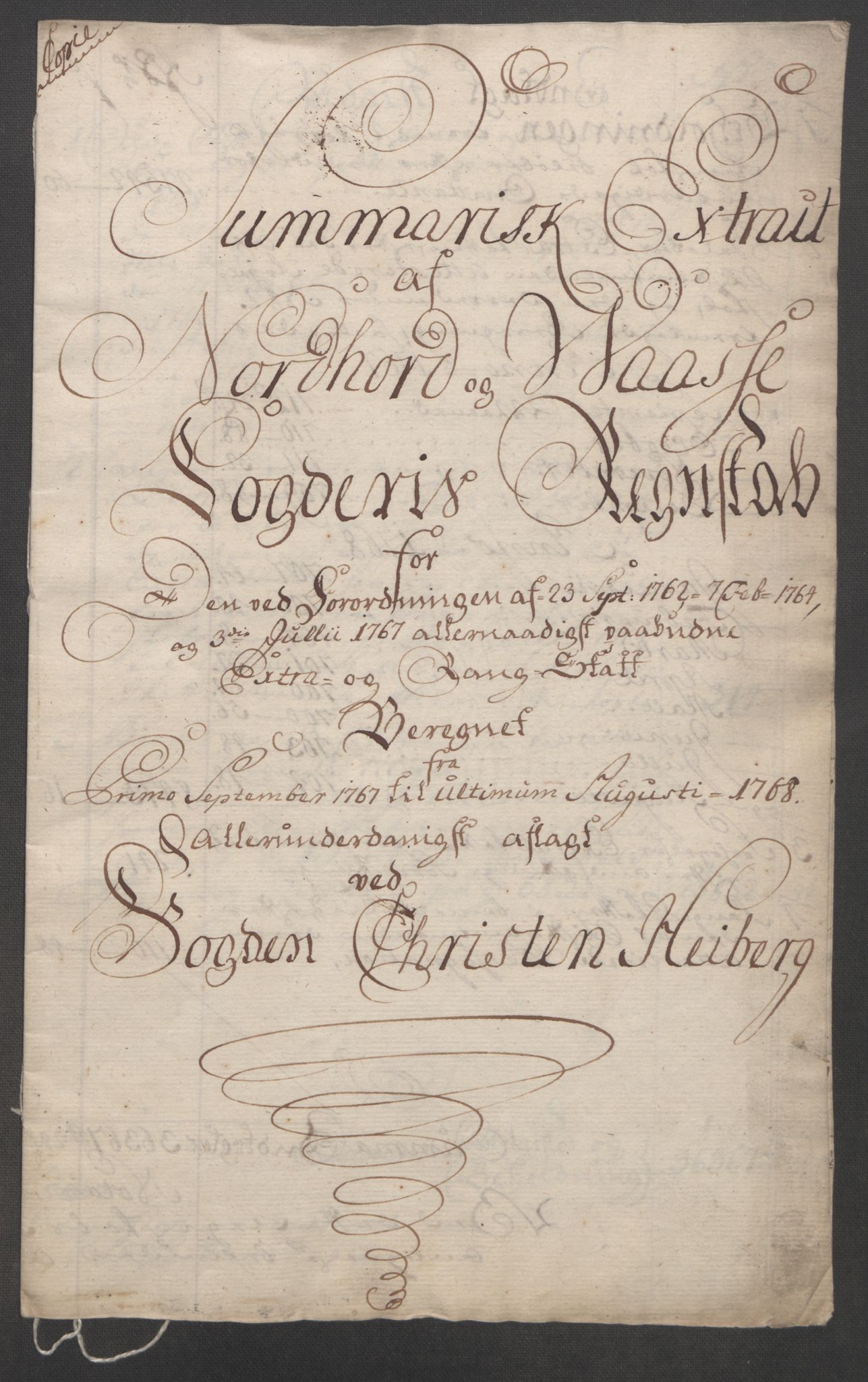 Rentekammeret inntil 1814, Reviderte regnskaper, Fogderegnskap, AV/RA-EA-4092/R51/L3303: Ekstraskatten Nordhordland og Voss, 1762-1772, p. 170