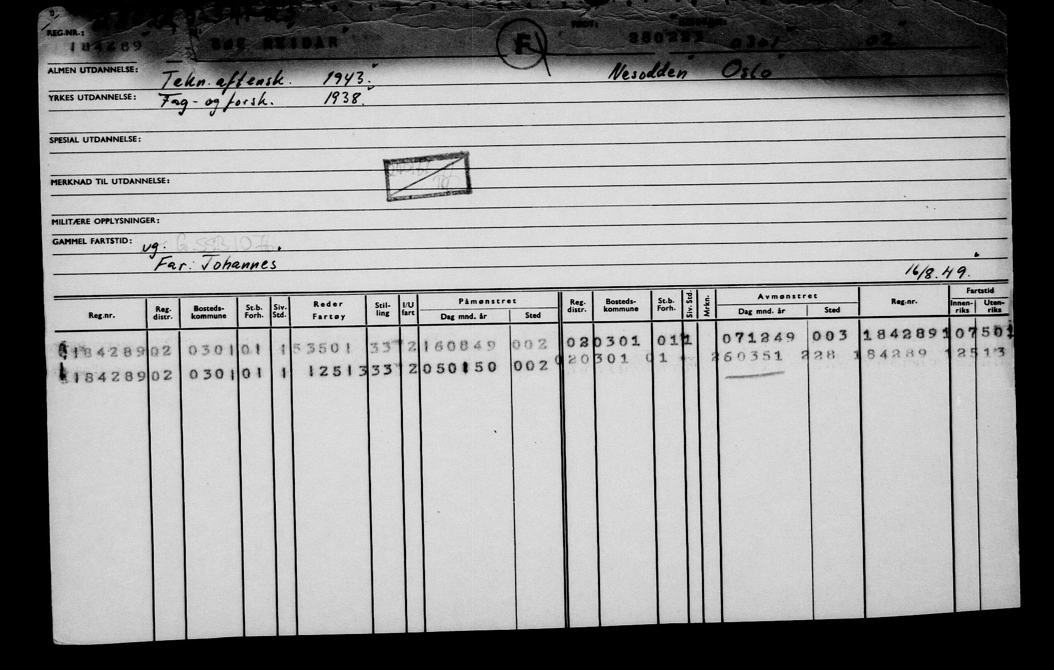 Direktoratet for sjømenn, RA/S-3545/G/Gb/L0215: Hovedkort, 1923, p. 811