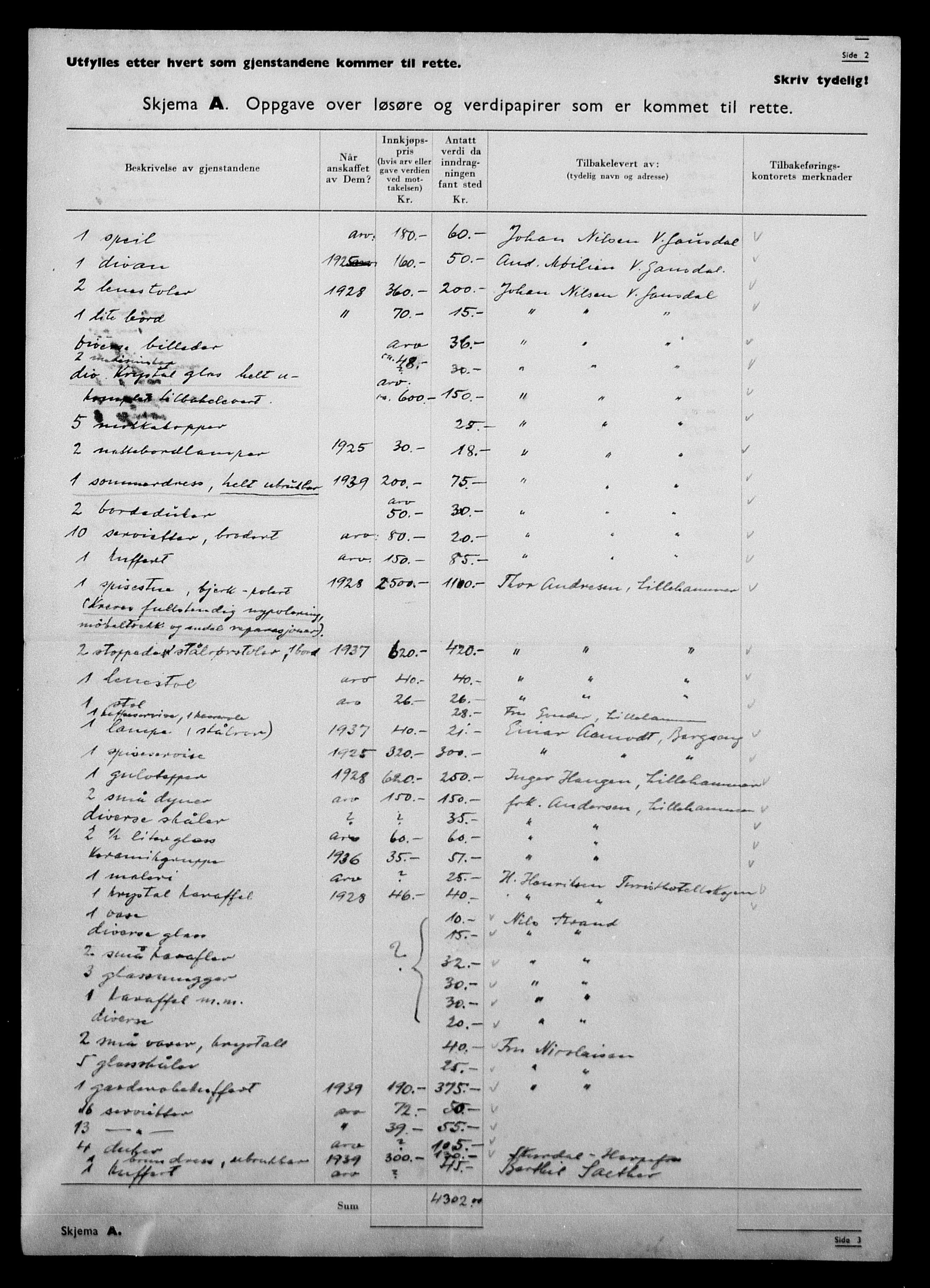 Justisdepartementet, Tilbakeføringskontoret for inndratte formuer, AV/RA-S-1564/H/Hc/Hcd/L0989: --, 1945-1947, p. 9