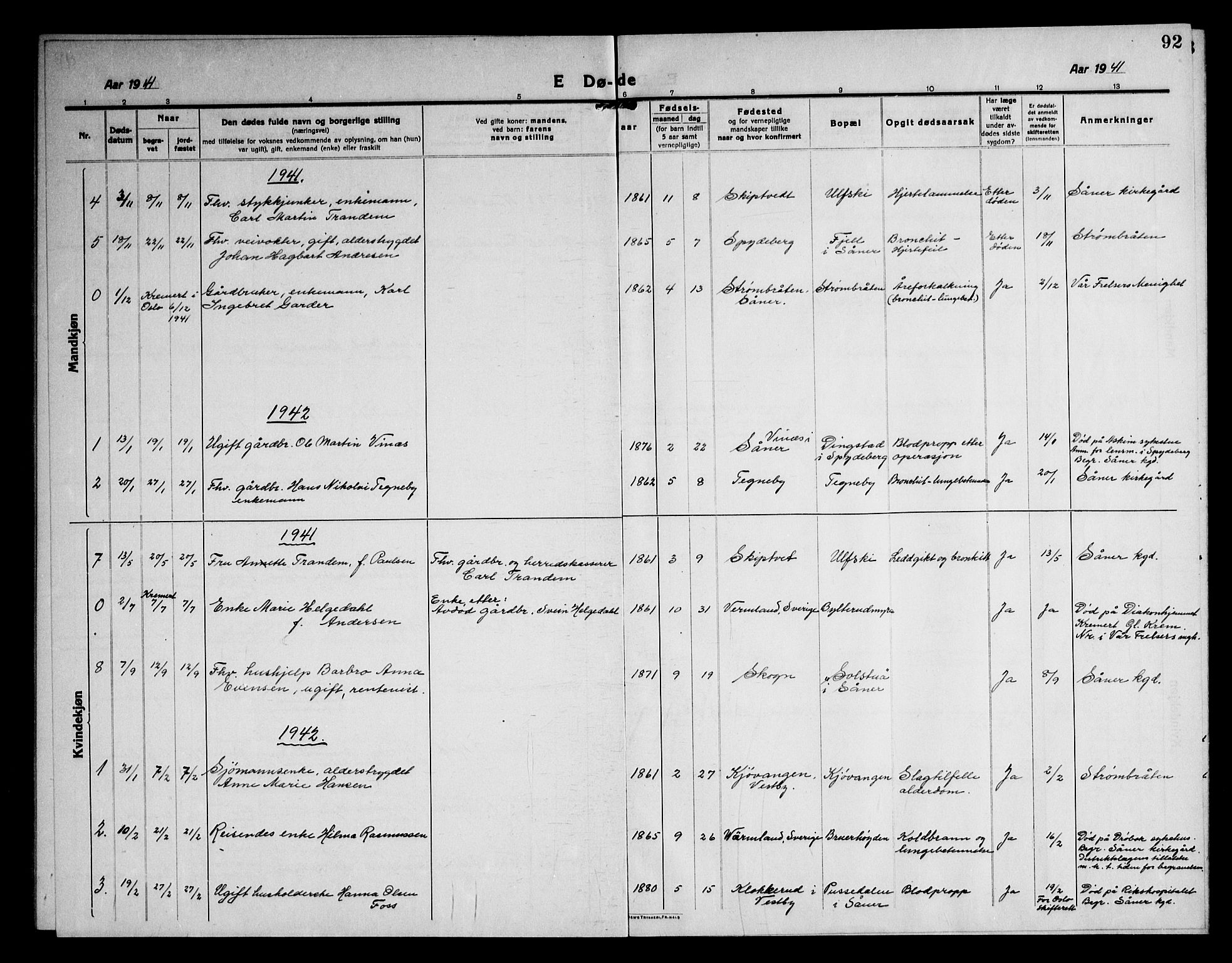 Vestby prestekontor Kirkebøker, AV/SAO-A-10893/G/Gb/L0003: Parish register (copy) no. II 3, 1915-1946, p. 92