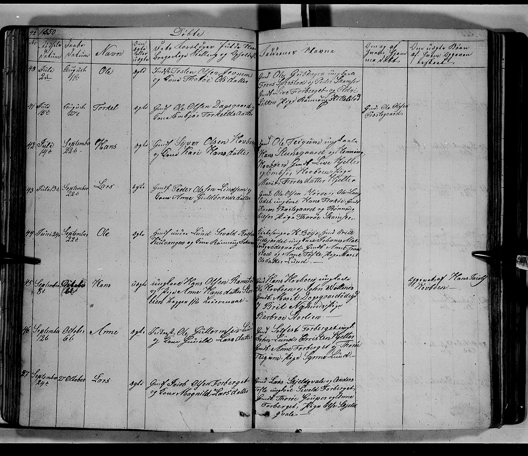 Lom prestekontor, AV/SAH-PREST-070/L/L0004: Parish register (copy) no. 4, 1845-1864, p. 92-93