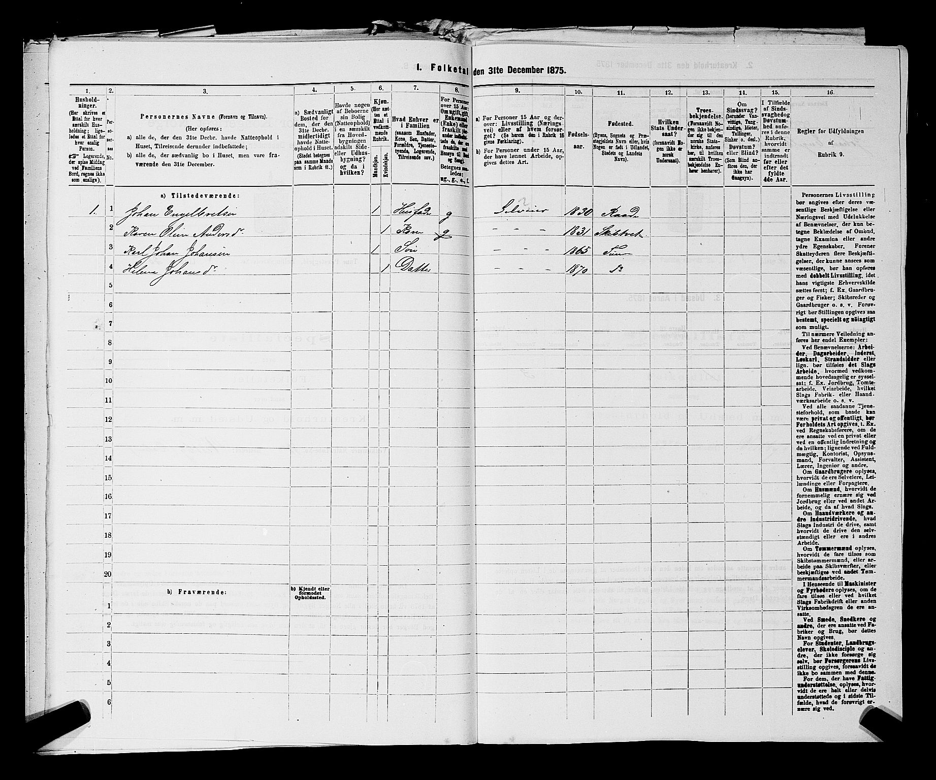 RA, 1875 census for 0130P Tune, 1875, p. 1692