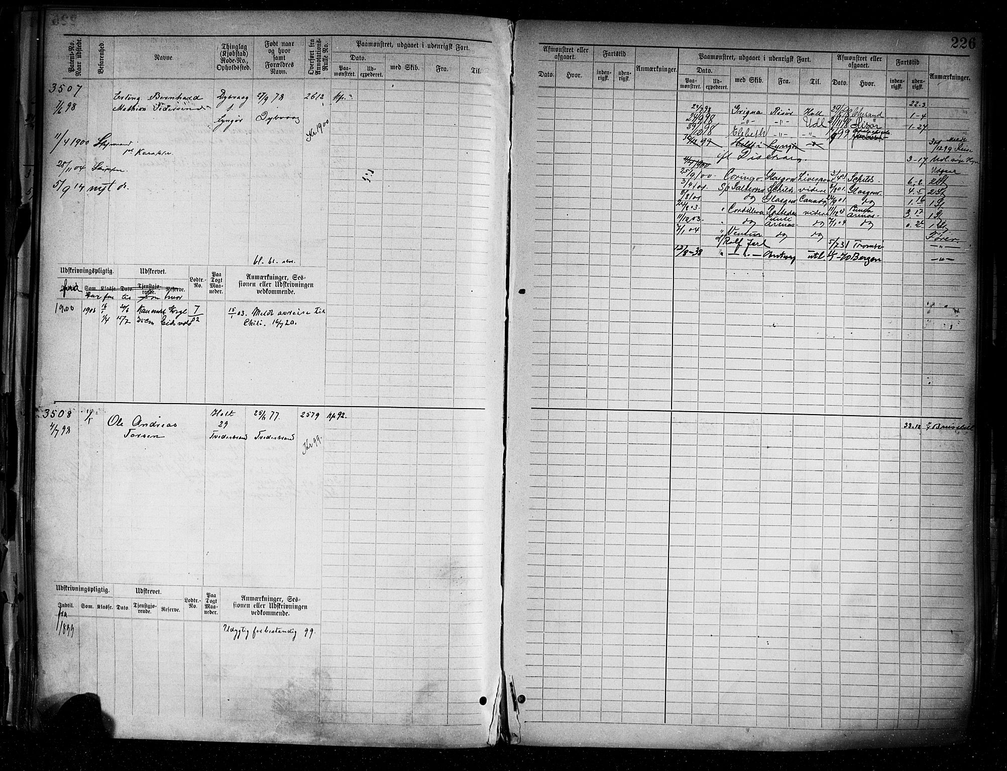 Tvedestrand mønstringskrets, AV/SAK-2031-0011/F/Fb/L0005: Hovedrulle A nr 3057-3817, R-6, 1890-1920, p. 231