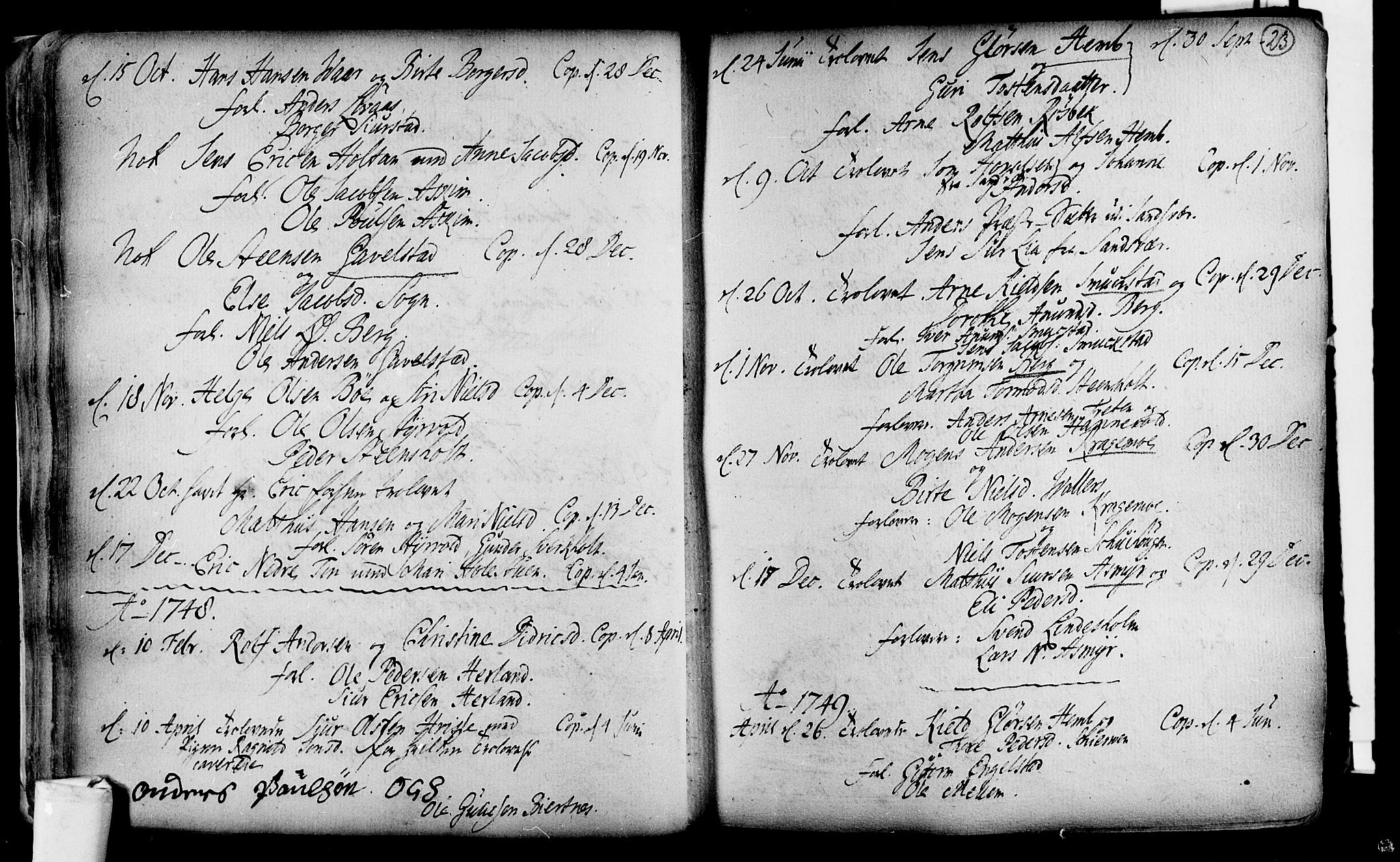 Lardal kirkebøker, SAKO/A-350/F/Fa/L0004: Parish register (official) no. i 4, 1733-1815, p. 23