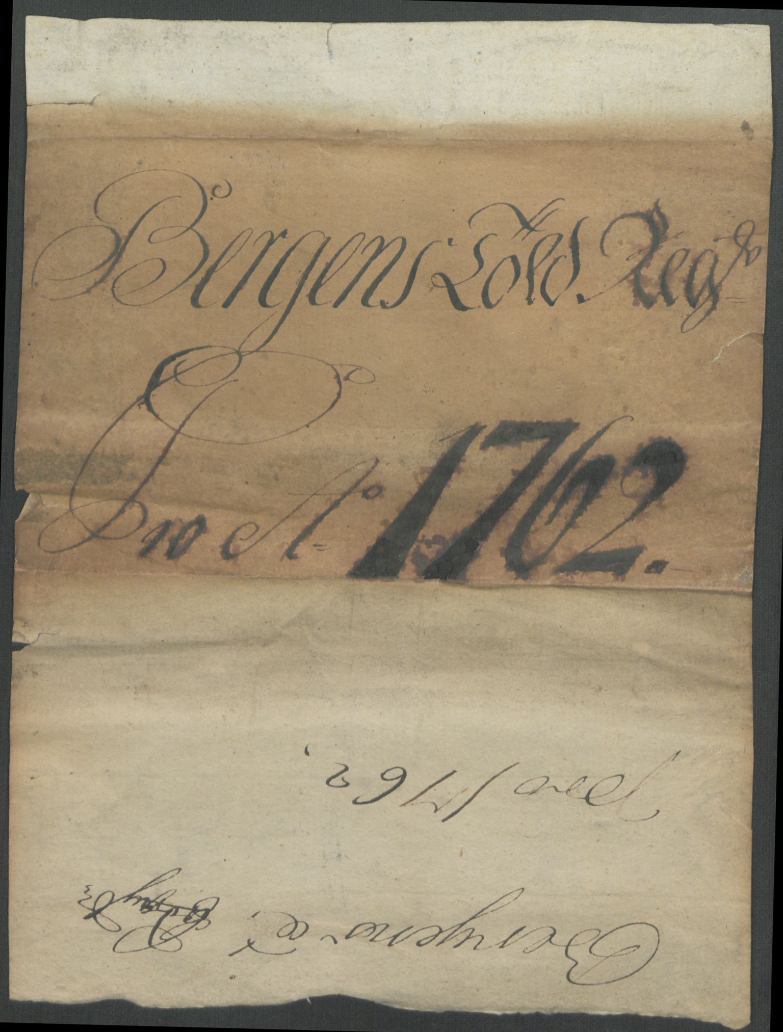 Generaltollkammeret, tollregnskaper, AV/RA-EA-5490/R26/L0102/0001: Tollregnskaper Bergen A / Utgående hovedtollbok, 1762