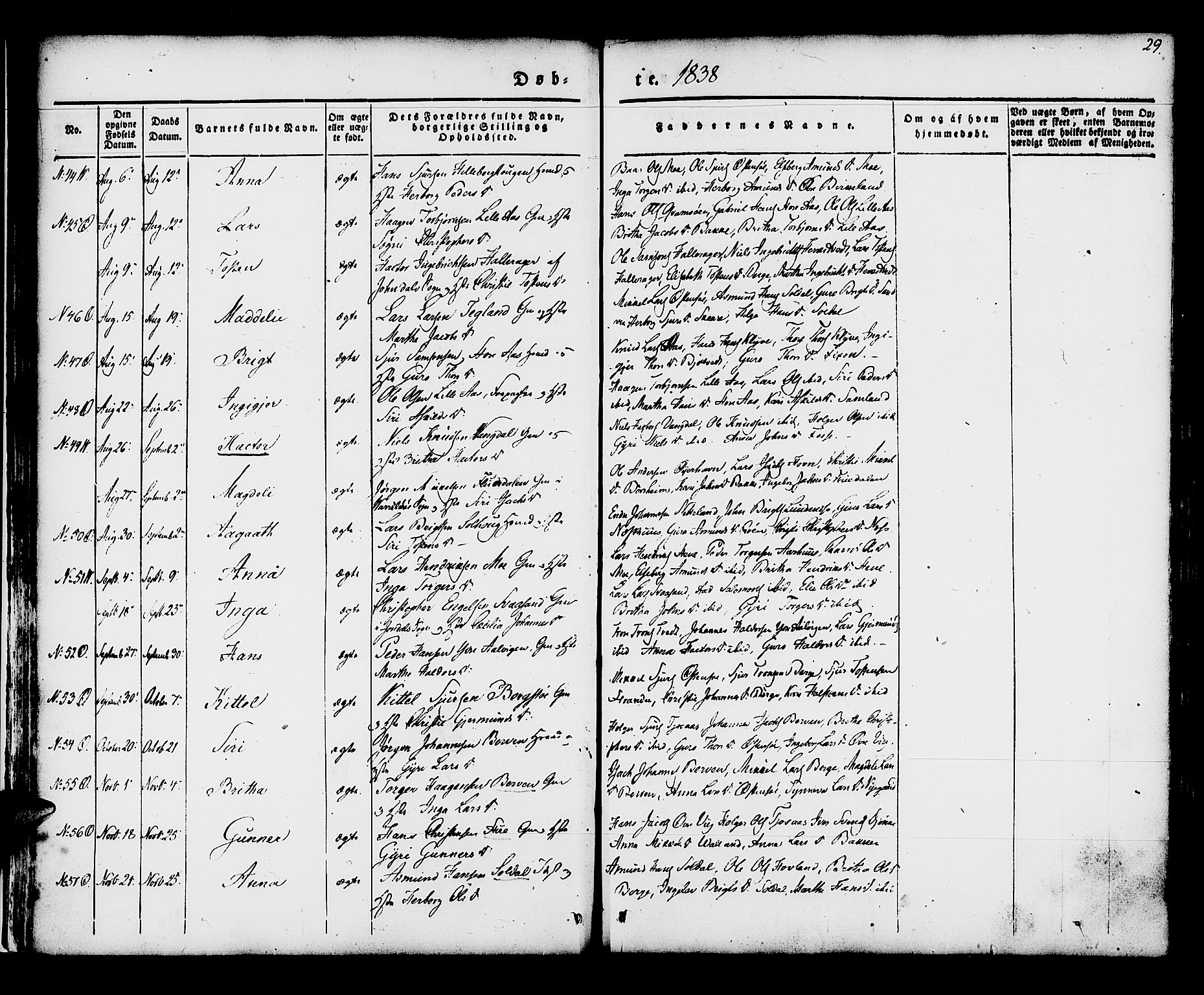 Kvam sokneprestembete, SAB/A-76201/H/Haa: Parish register (official) no. A 7, 1832-1843, p. 29