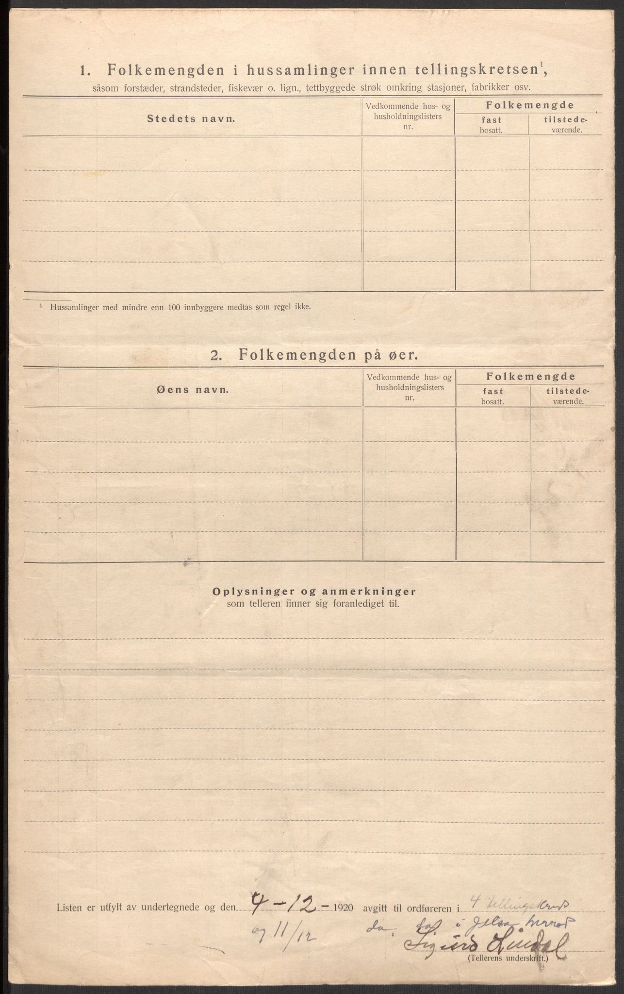 SAST, 1920 census for Jelsa, 1920, p. 23