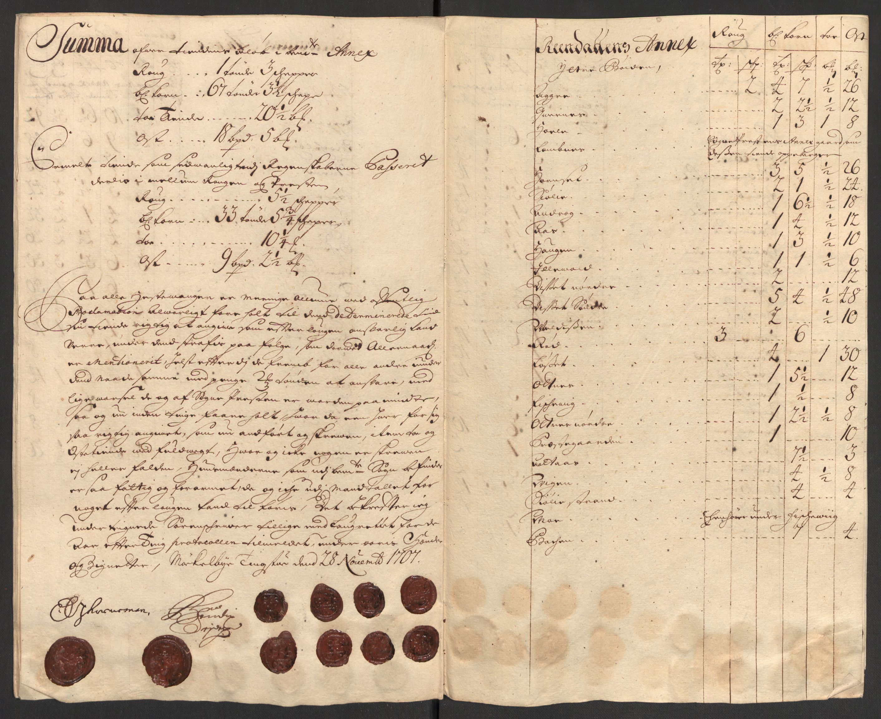 Rentekammeret inntil 1814, Reviderte regnskaper, Fogderegnskap, RA/EA-4092/R13/L0844: Fogderegnskap Solør, Odal og Østerdal, 1707, p. 175