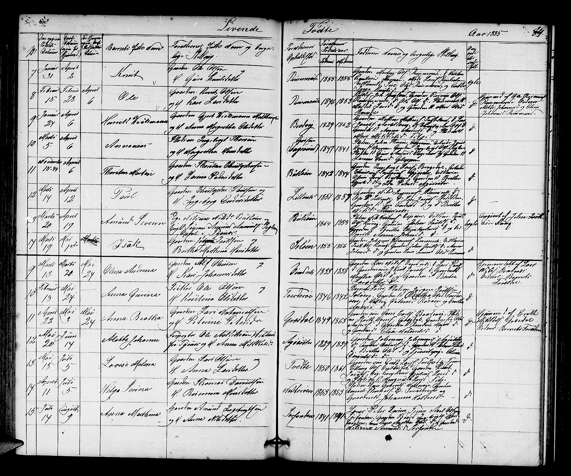 Fitjar sokneprestembete, AV/SAB-A-99926: Parish register (copy) no. A 1, 1864-1886, p. 84