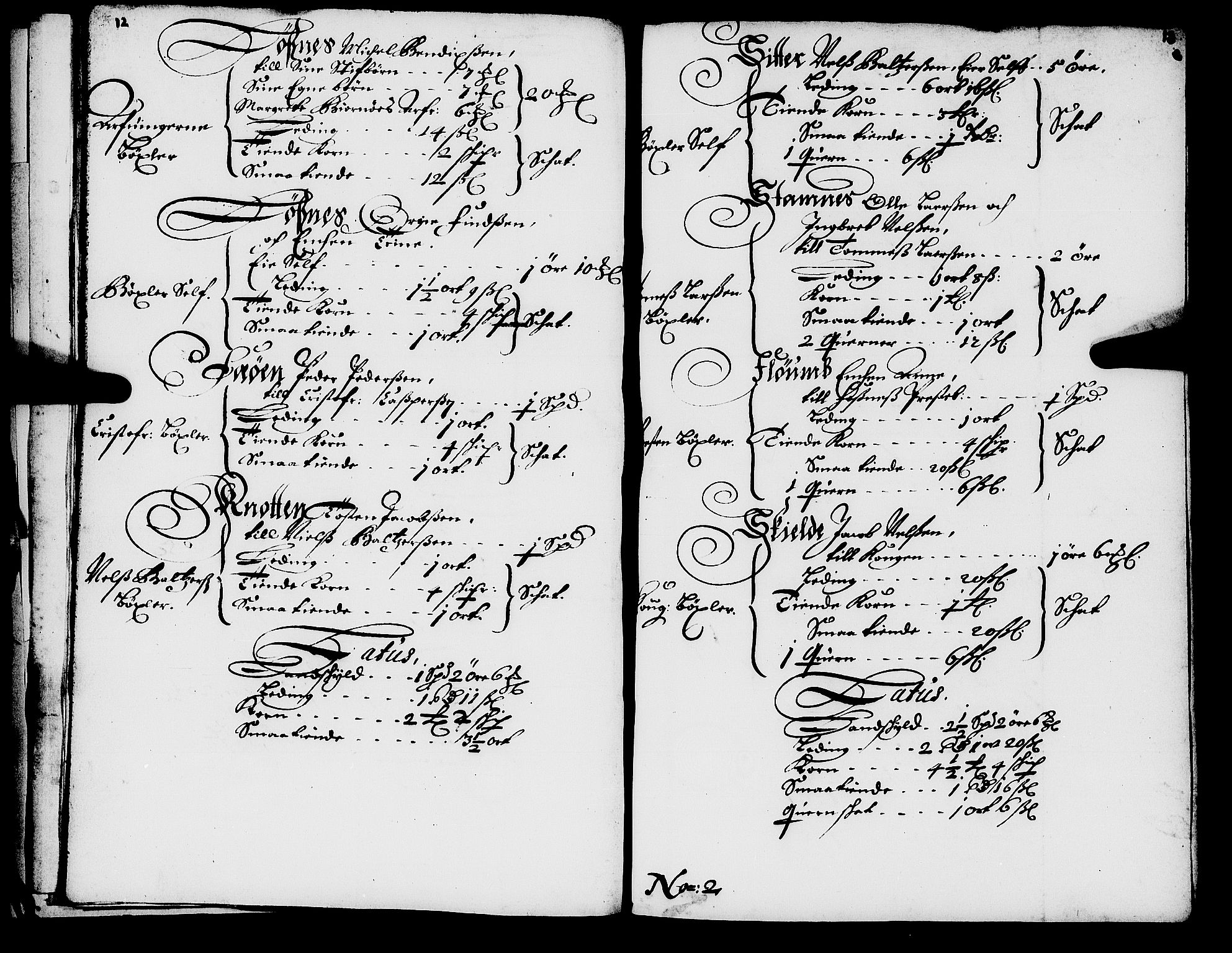 Rentekammeret inntil 1814, Realistisk ordnet avdeling, AV/RA-EA-4070/N/Nb/Nba/L0056: Namdalen len, 1669, p. 12-13