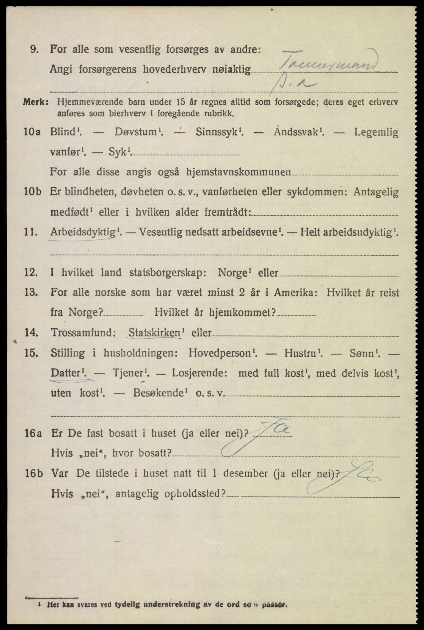 SAH, 1920 census for Vardal, 1920, p. 4580