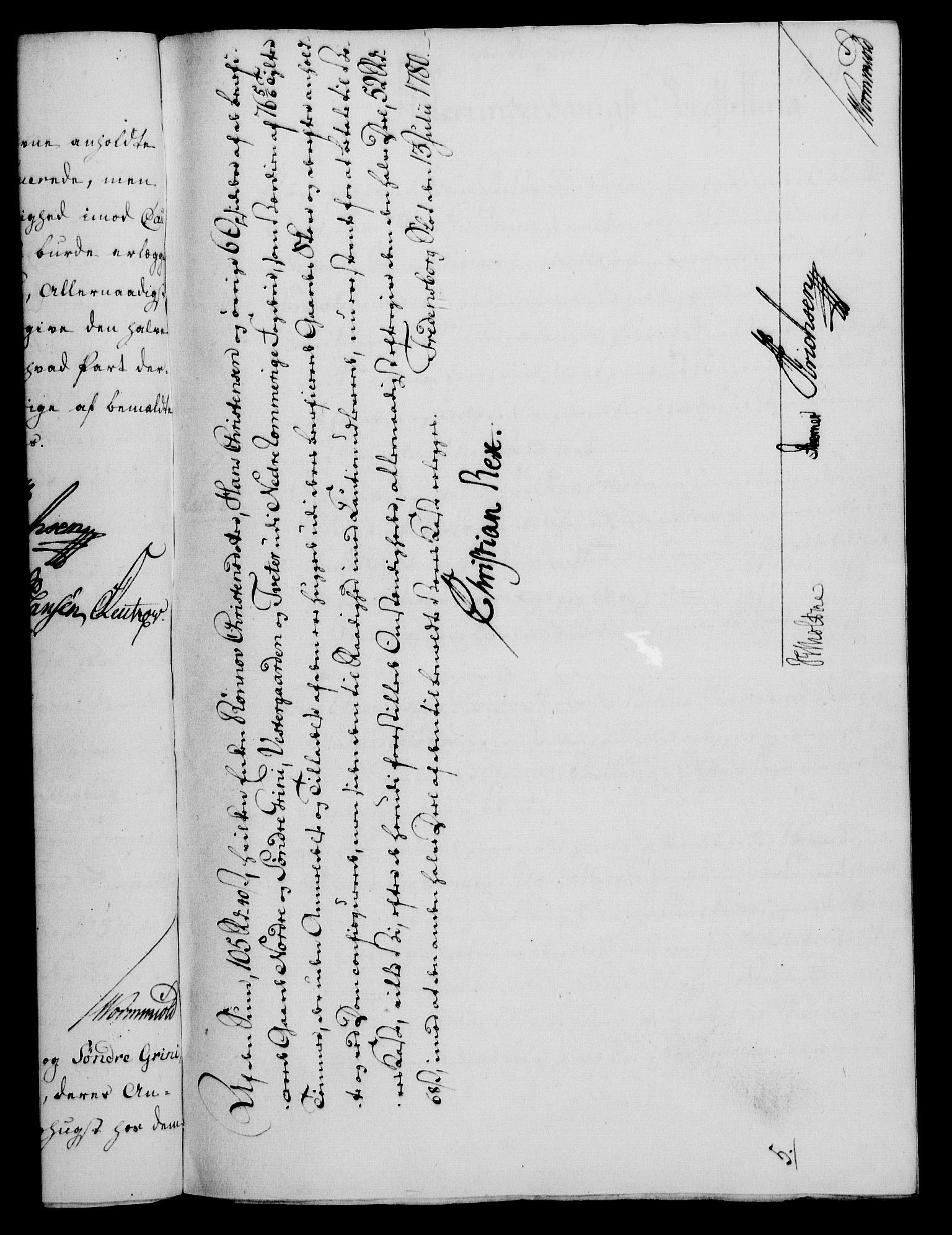 Rentekammeret, Kammerkanselliet, RA/EA-3111/G/Gf/Gfa/L0062: Norsk relasjons- og resolusjonsprotokoll (merket RK 52.62), 1780, p. 383