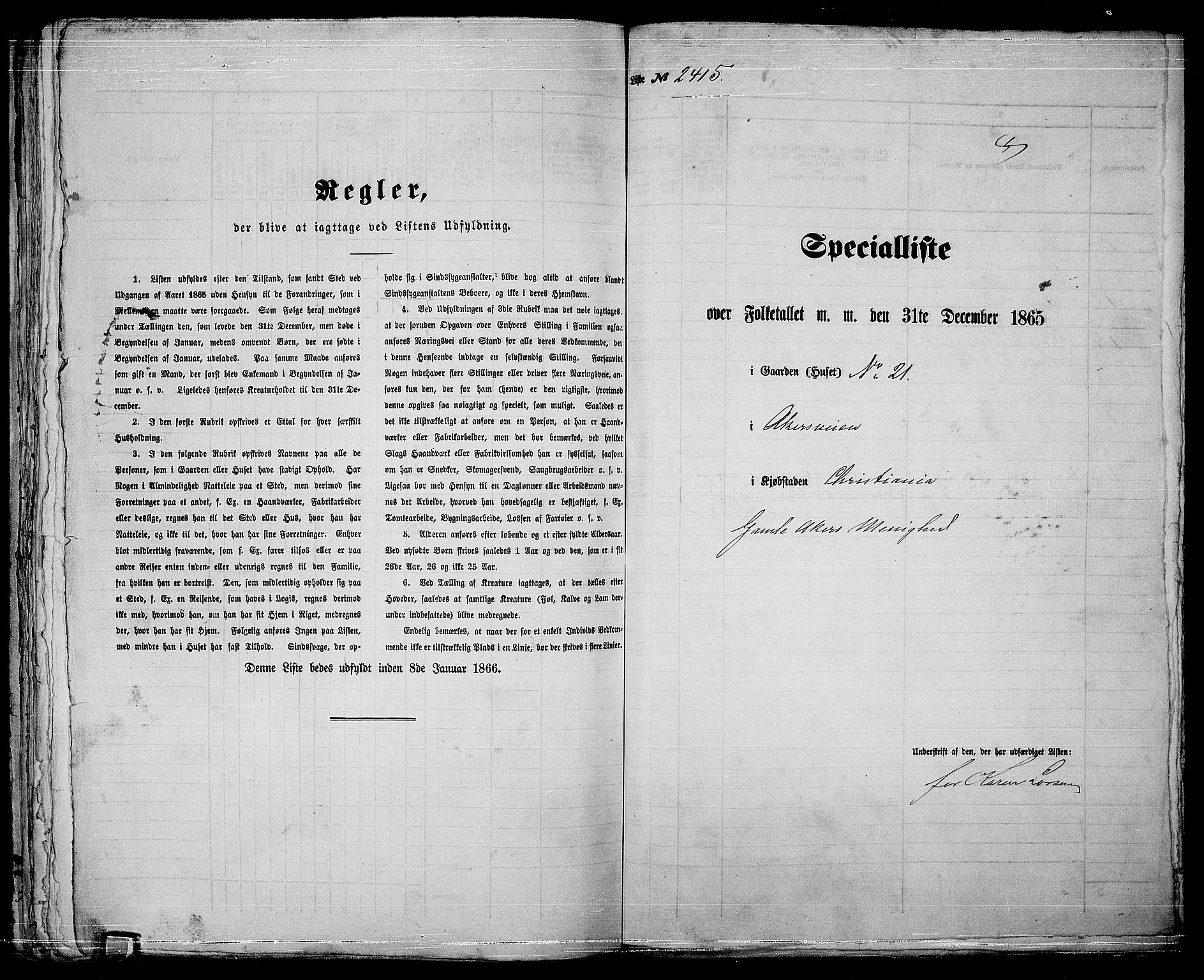 RA, 1865 census for Kristiania, 1865, p. 5364