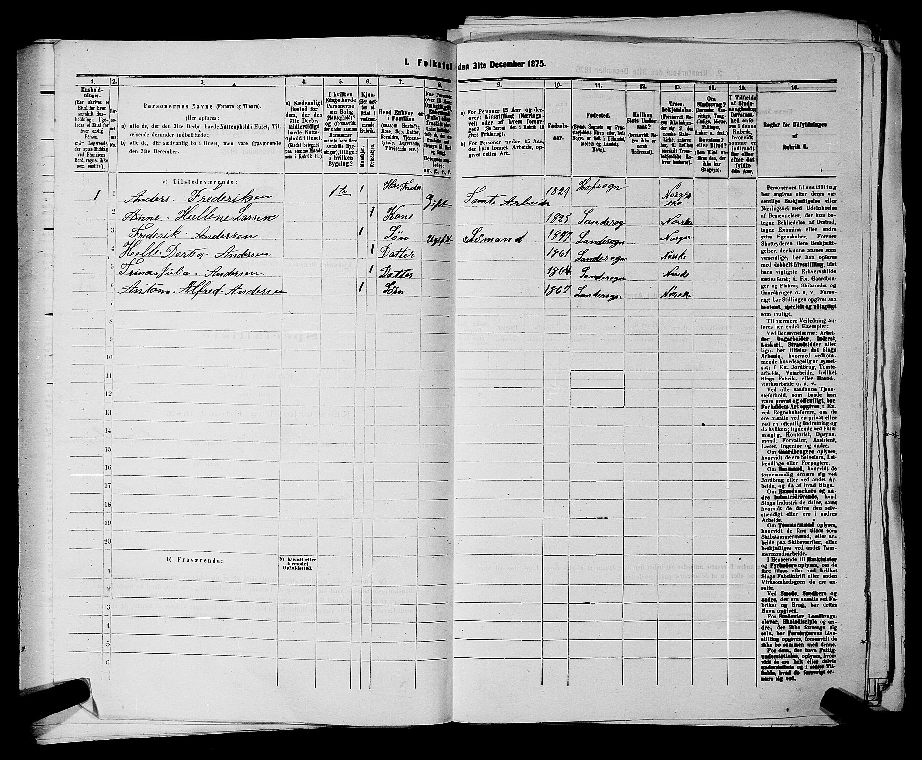 SAKO, 1875 census for 0602 Drammen, 1875, p. 1710