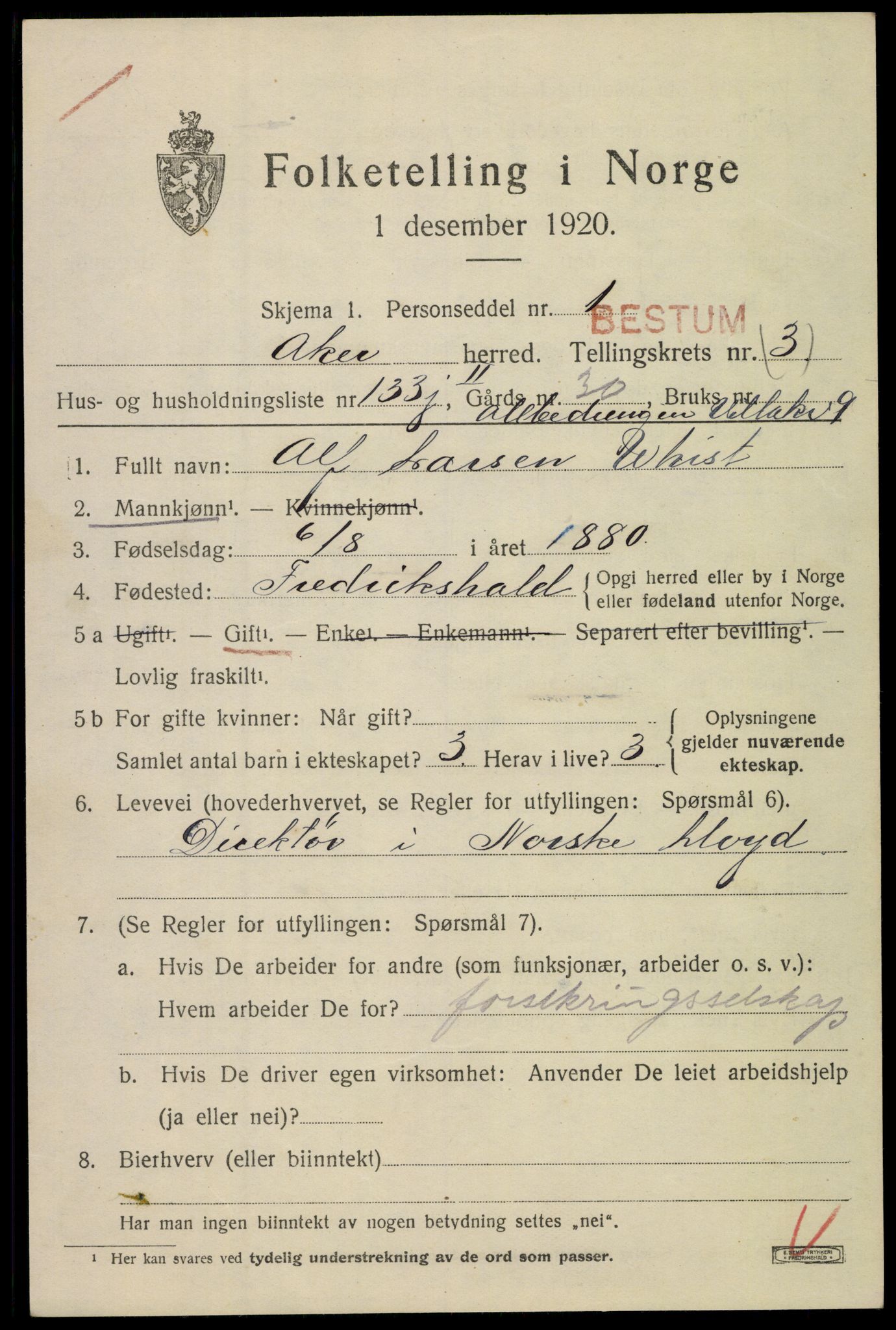 SAO, 1920 census for Aker, 1920, p. 23400