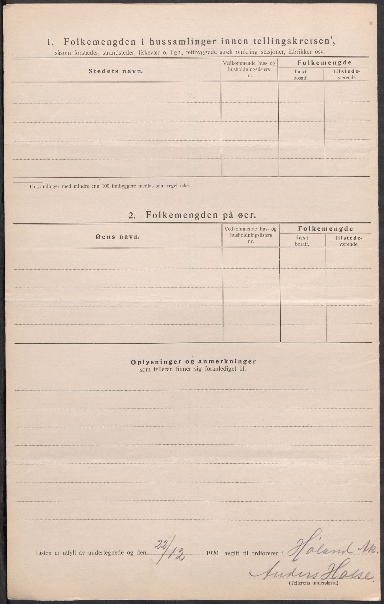 SAO, 1920 census for Høland, 1920, p. 15