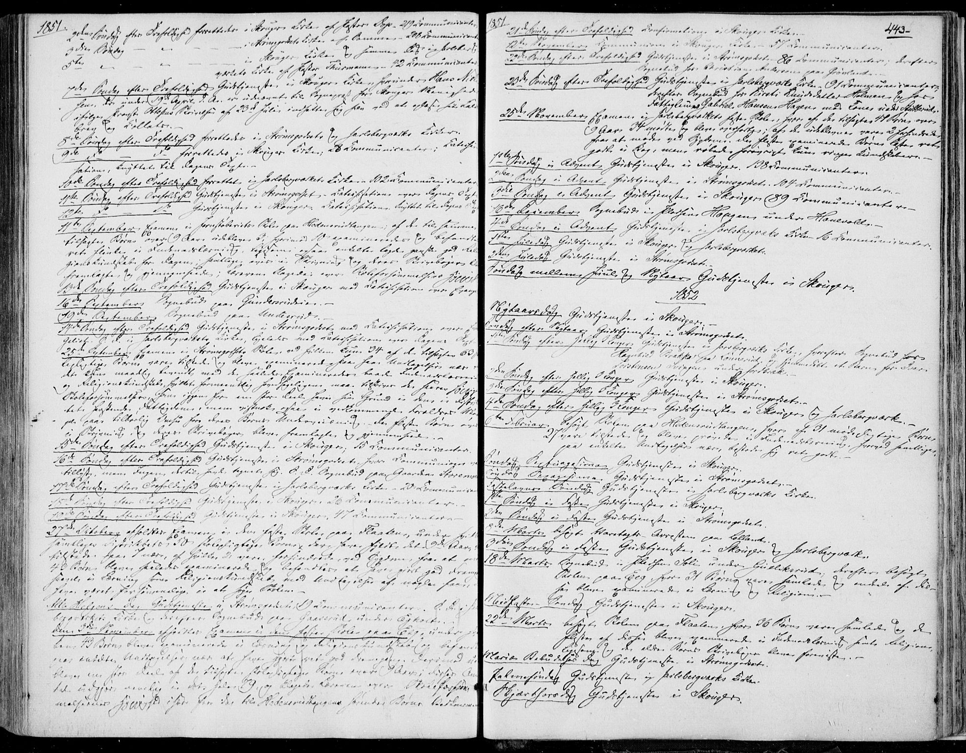 Skoger kirkebøker, AV/SAKO-A-59/F/Fa/L0003: Parish register (official) no. I 3, 1842-1861, p. 443