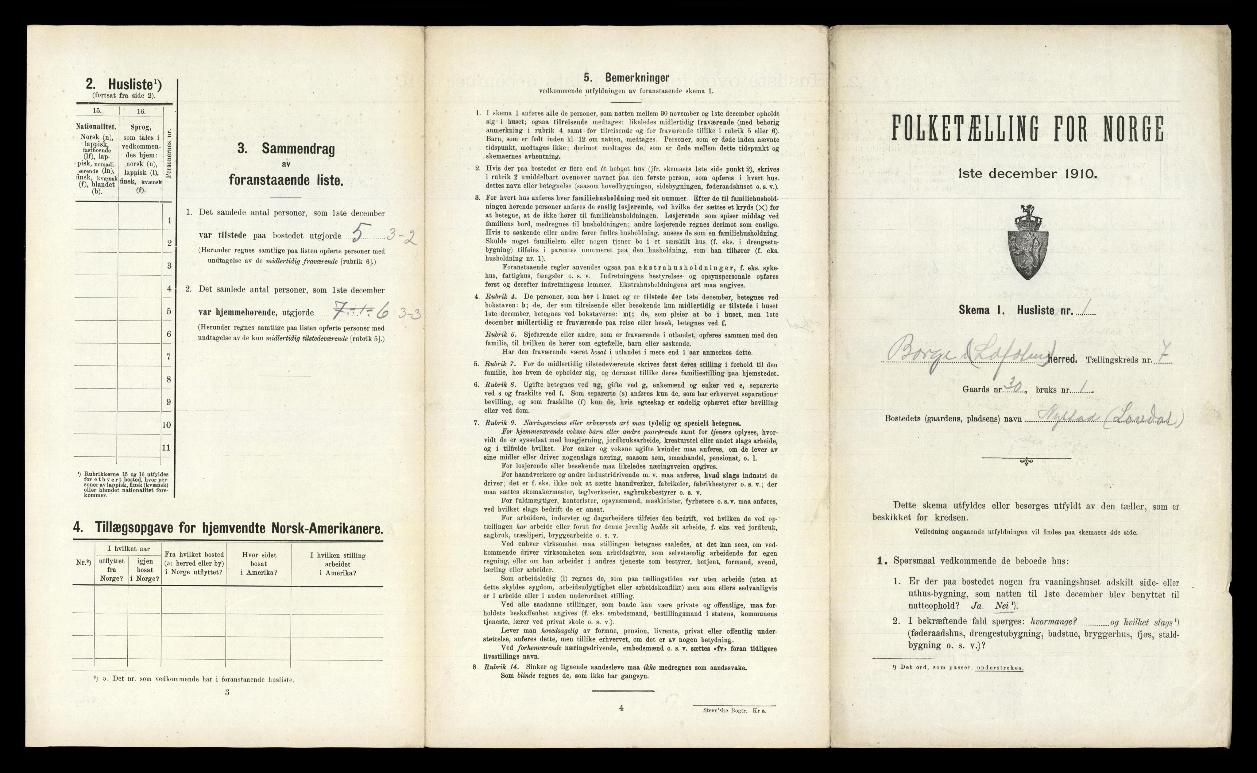 RA, 1910 census for Borge, 1910, p. 653