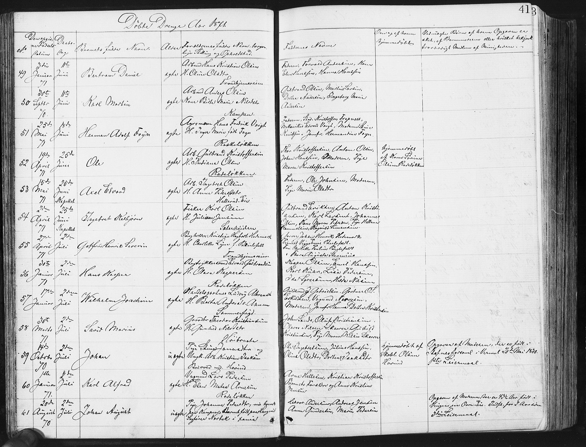 Østre Aker prestekontor Kirkebøker, AV/SAO-A-10840/G/Ga/L0003: Parish register (copy) no. I 3, 1868-1913, p. 41