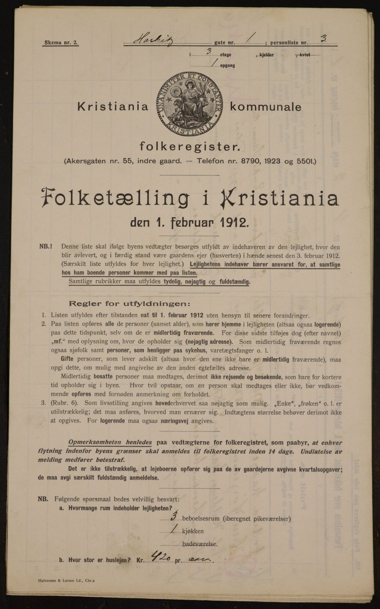 OBA, Municipal Census 1912 for Kristiania, 1912, p. 35025