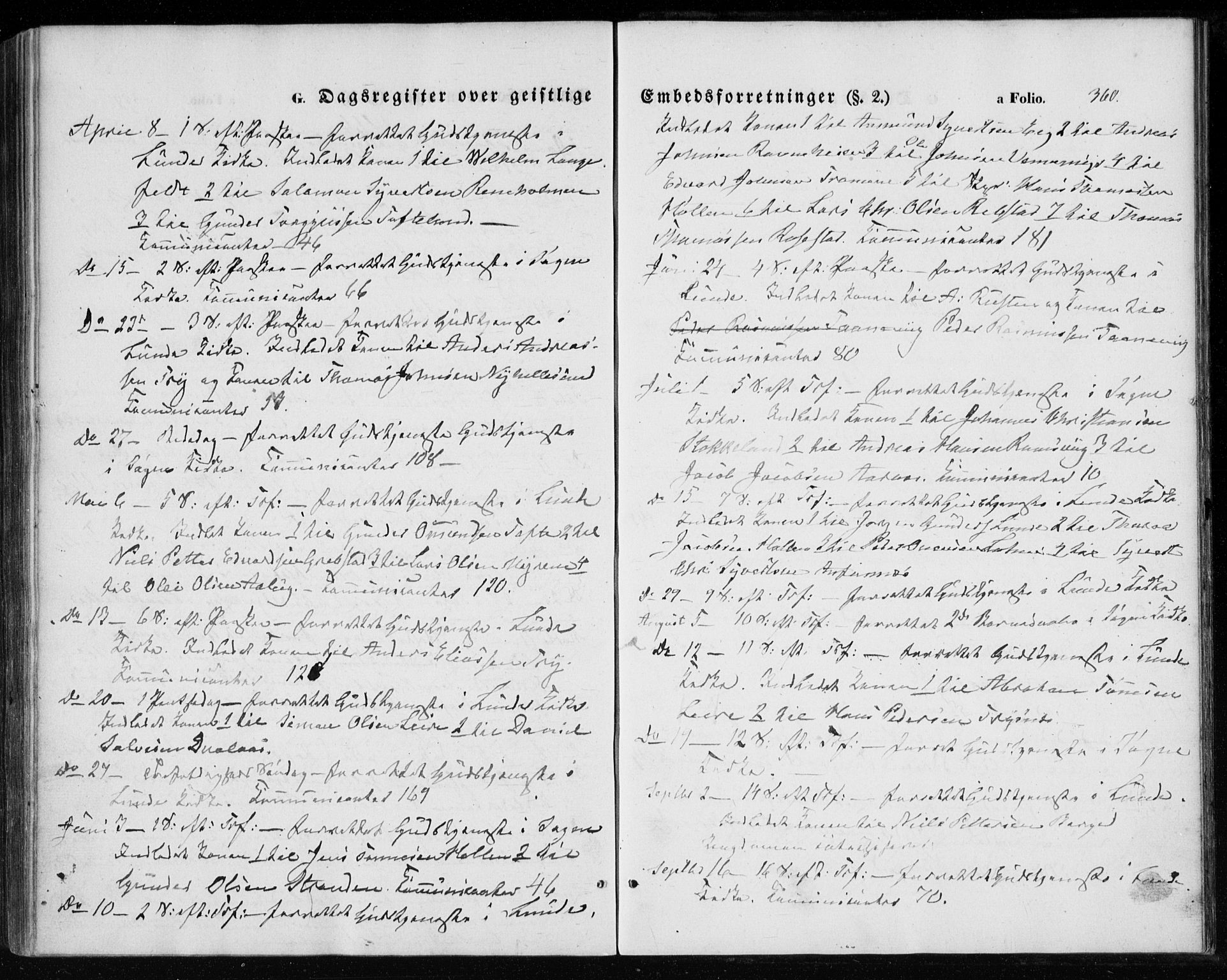 Søgne sokneprestkontor, SAK/1111-0037/F/Fa/Fab/L0010: Parish register (official) no. A 10, 1853-1869, p. 360