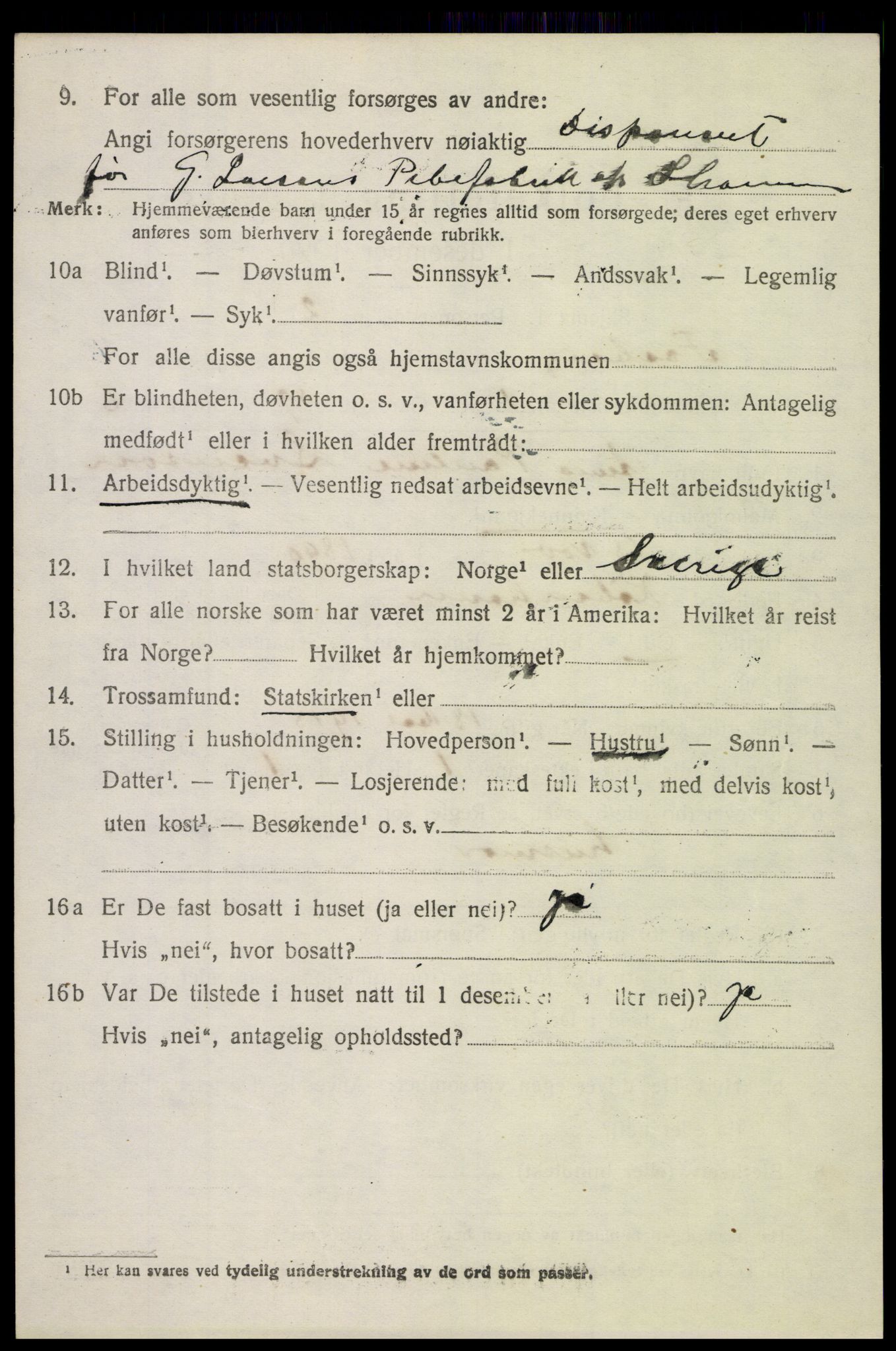 SAH, 1920 census for Fåberg, 1920, p. 5961