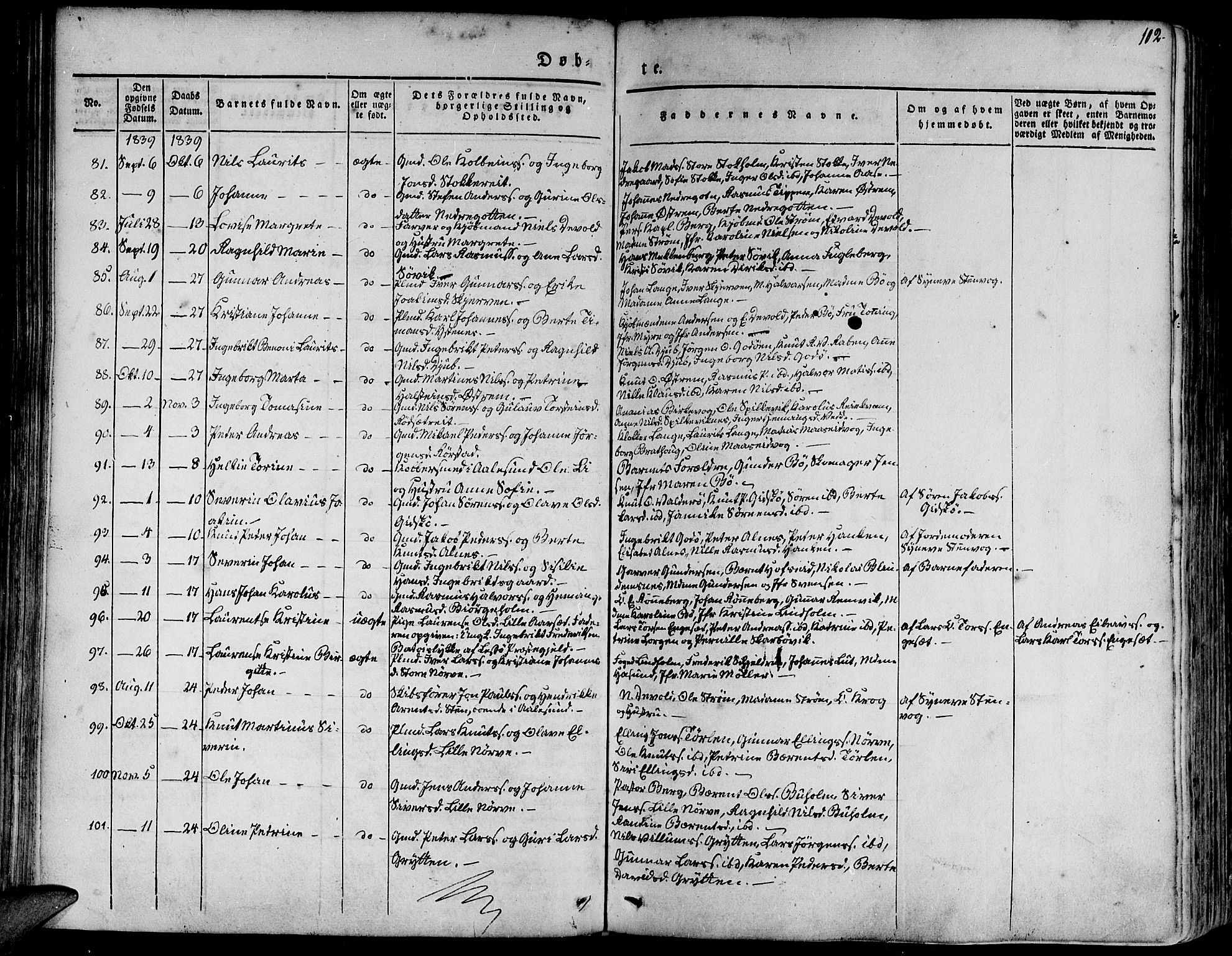 Ministerialprotokoller, klokkerbøker og fødselsregistre - Møre og Romsdal, AV/SAT-A-1454/528/L0395: Parish register (official) no. 528A06, 1828-1839, p. 102