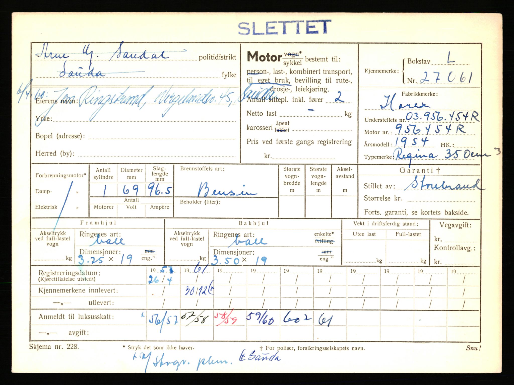 Stavanger trafikkstasjon, AV/SAST-A-101942/0/F/L0045: L-27000 - L-27799, 1930-1971, p. 125